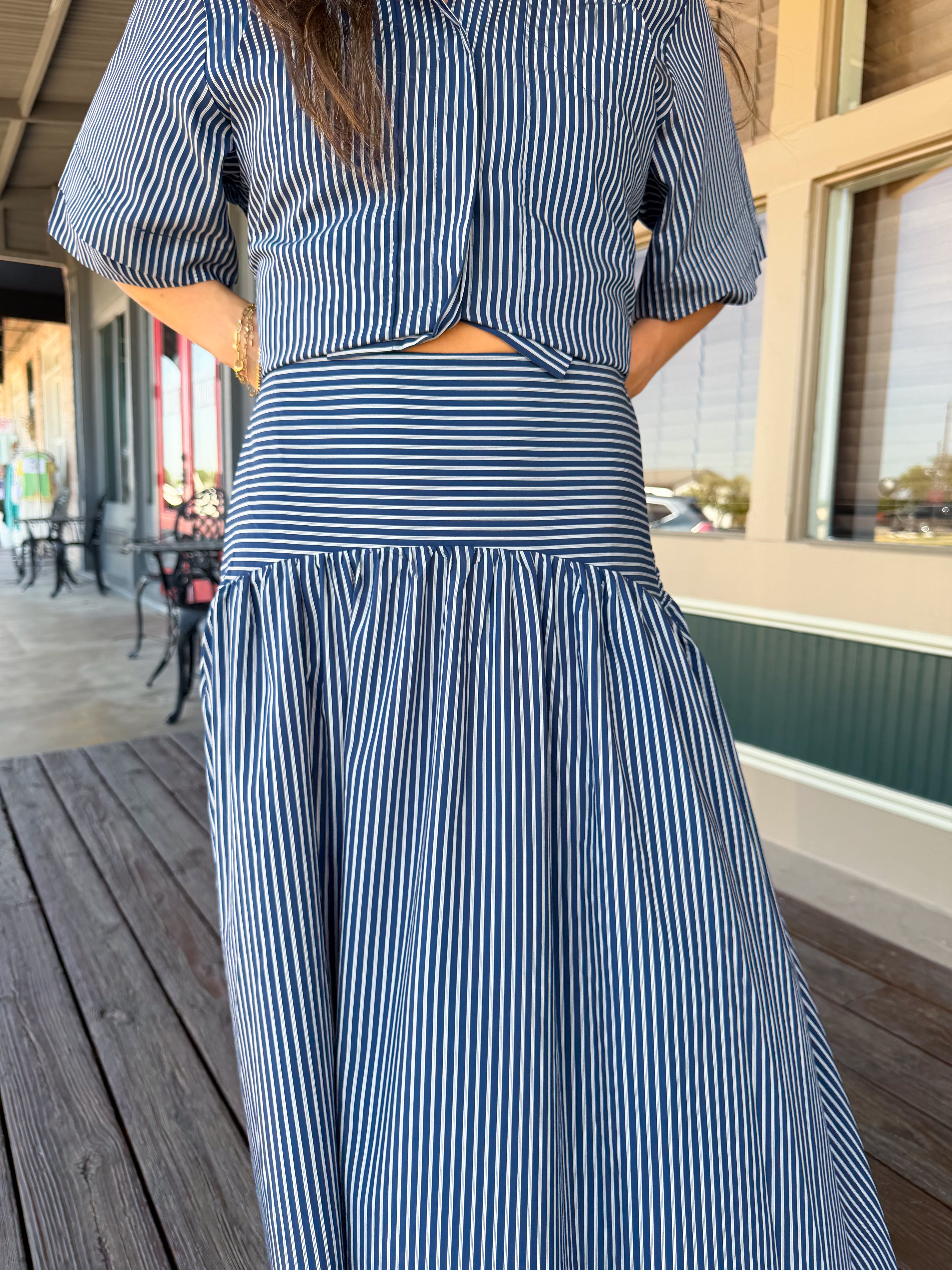 Lane Stripe Maxi Skirt