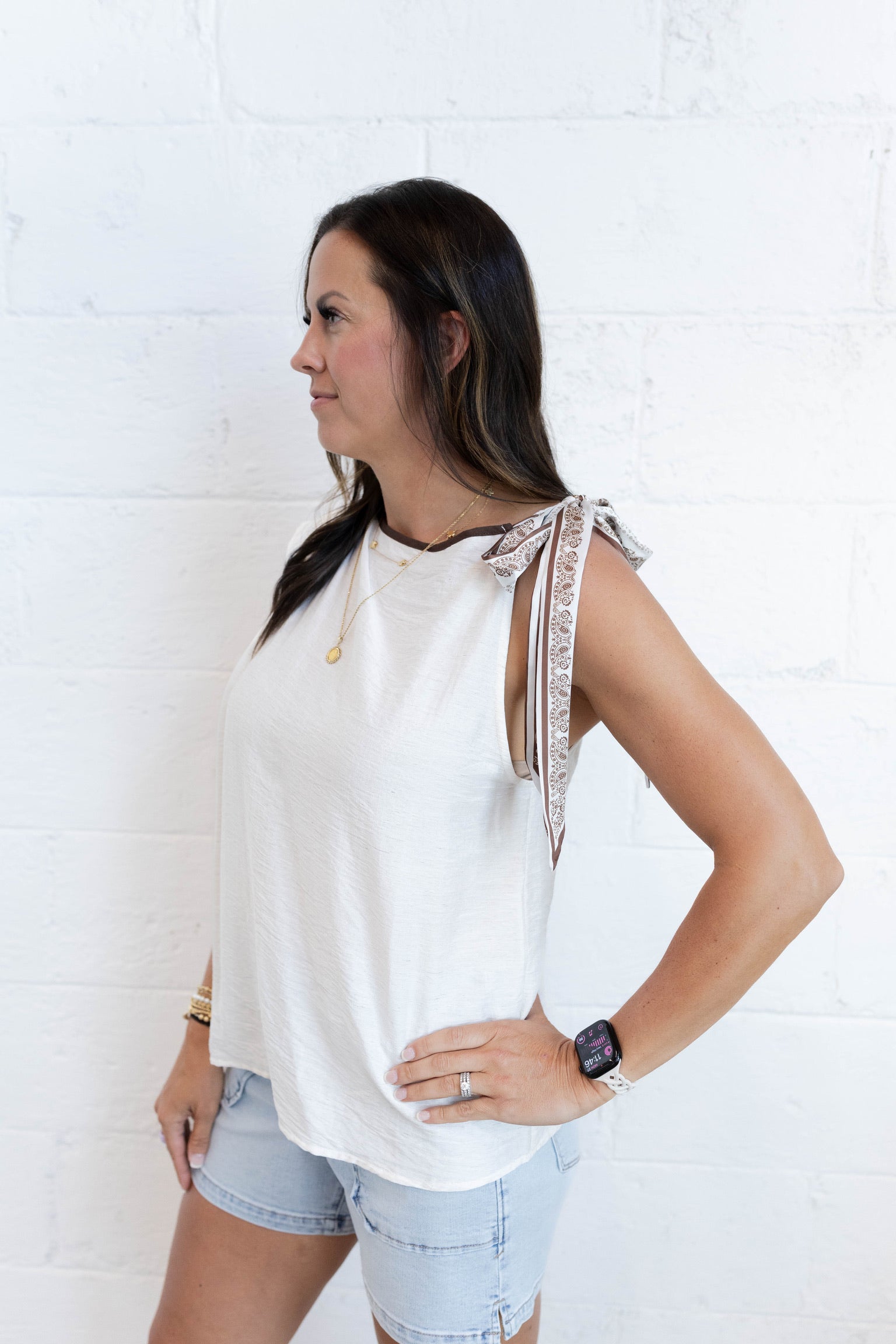 Vintage Scarf Tie Top