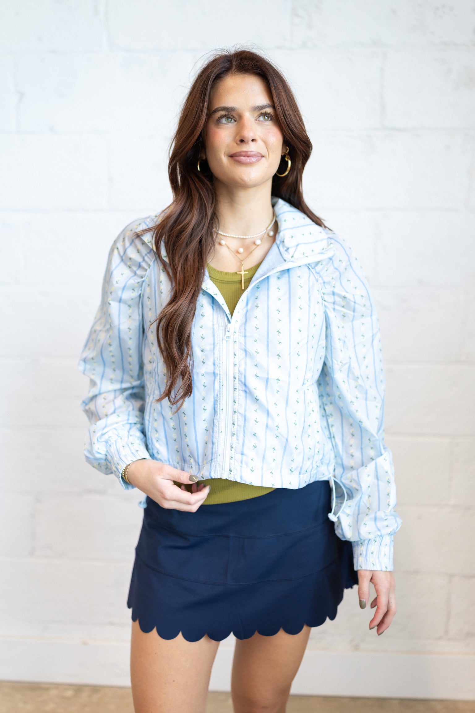 Magnolia Floral Stripe Jacket