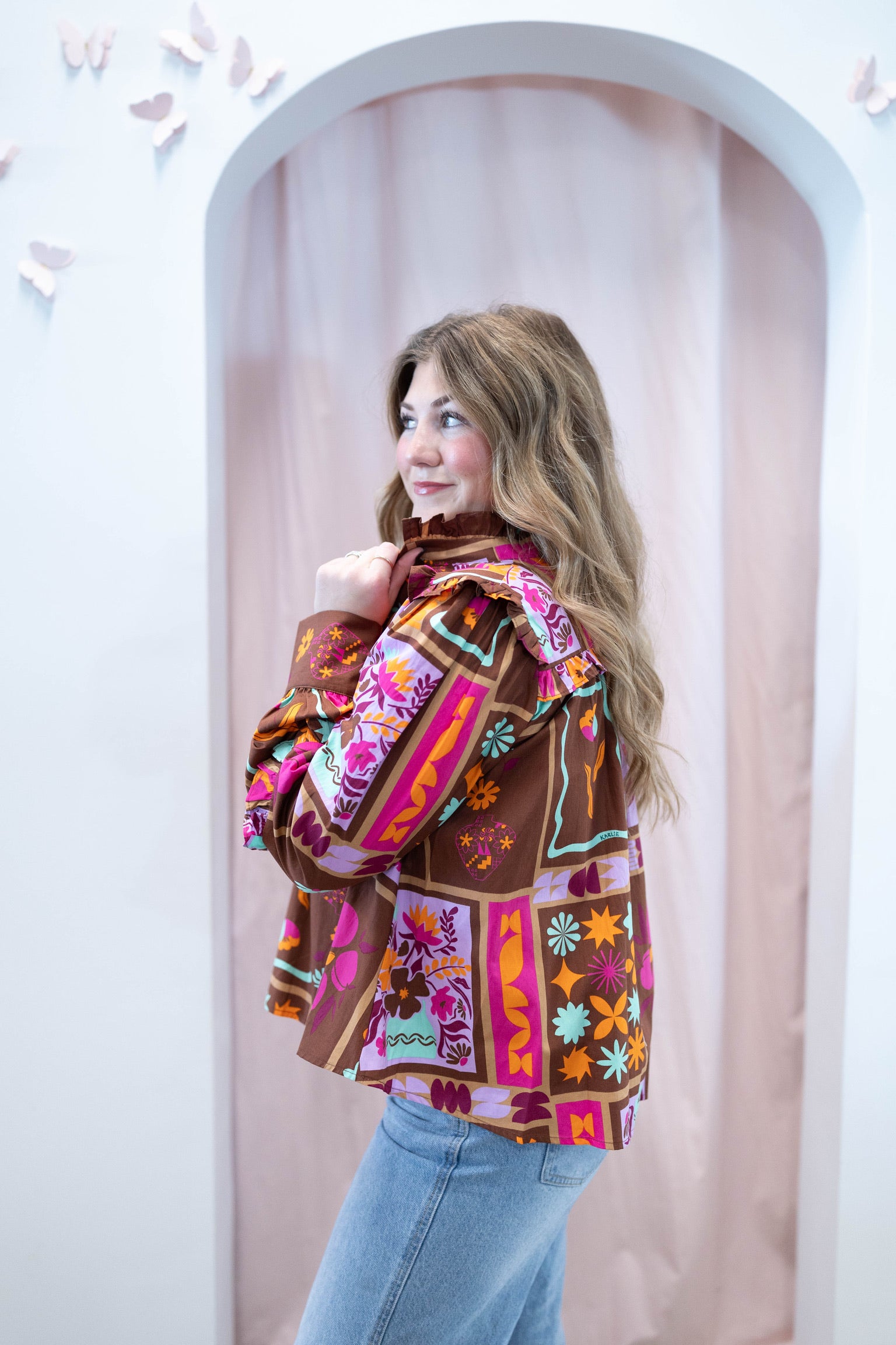 Floral Frame Gianna Blouse