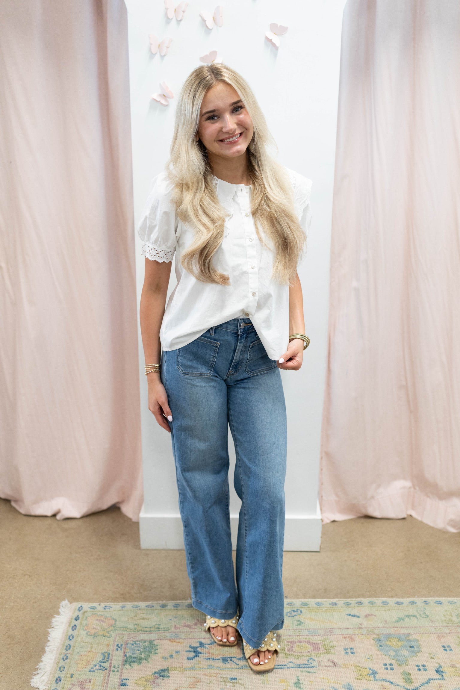 Susie Scallop Collar Top