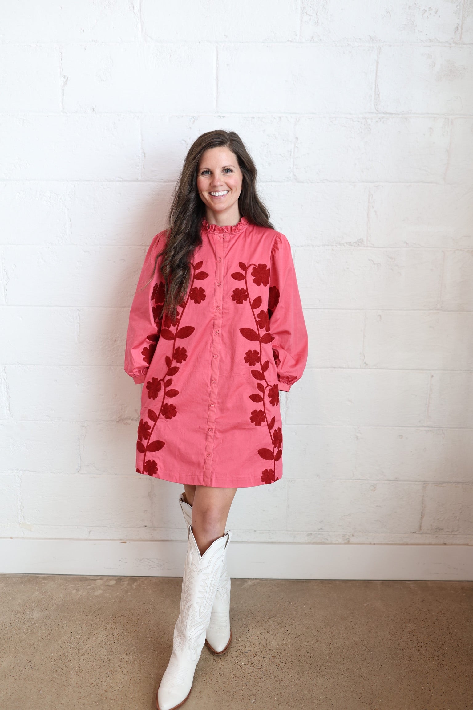 Lainey Ruffle Neck Mini Dress