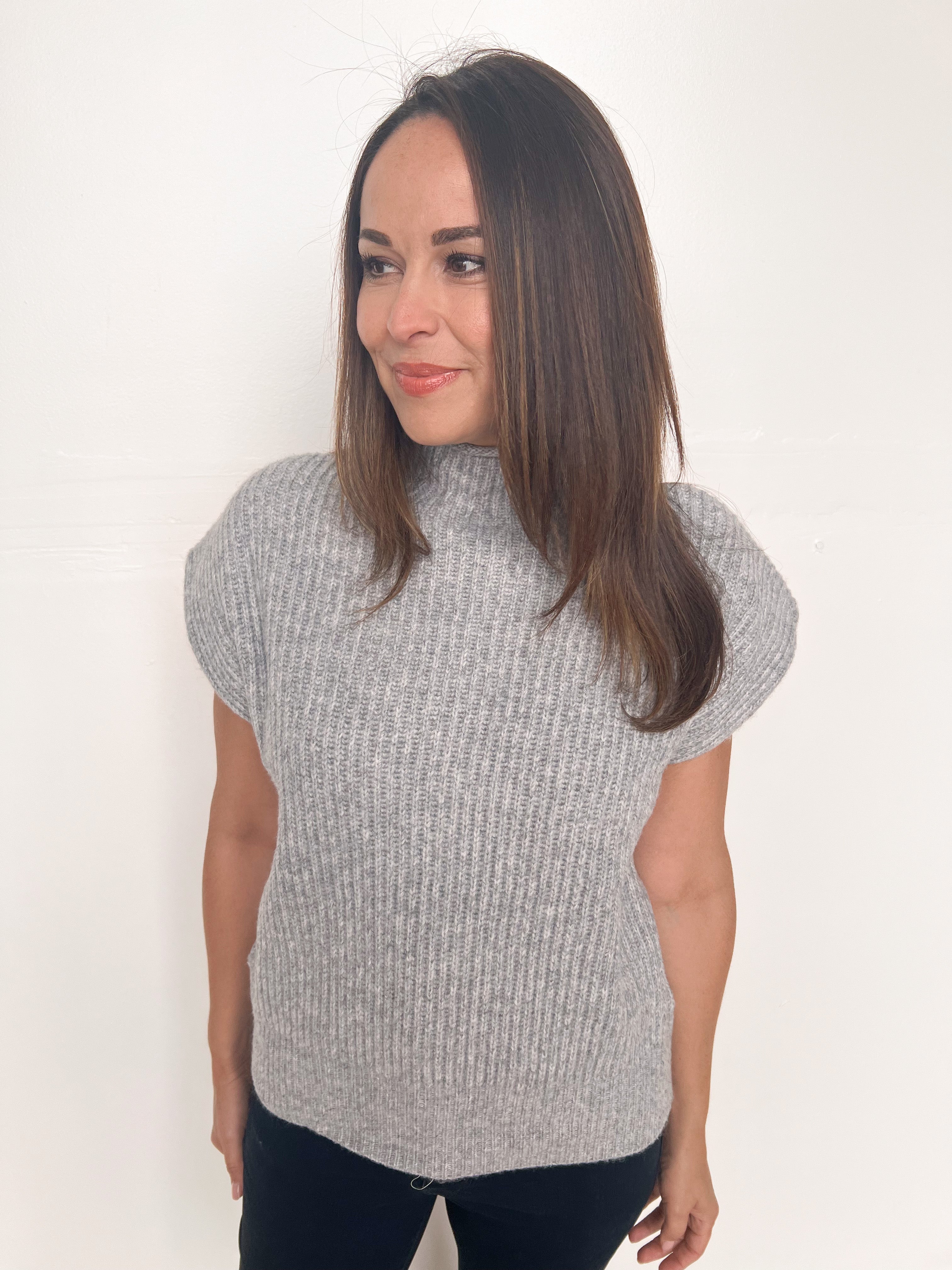 Heather Grey Turtleneck Sweater