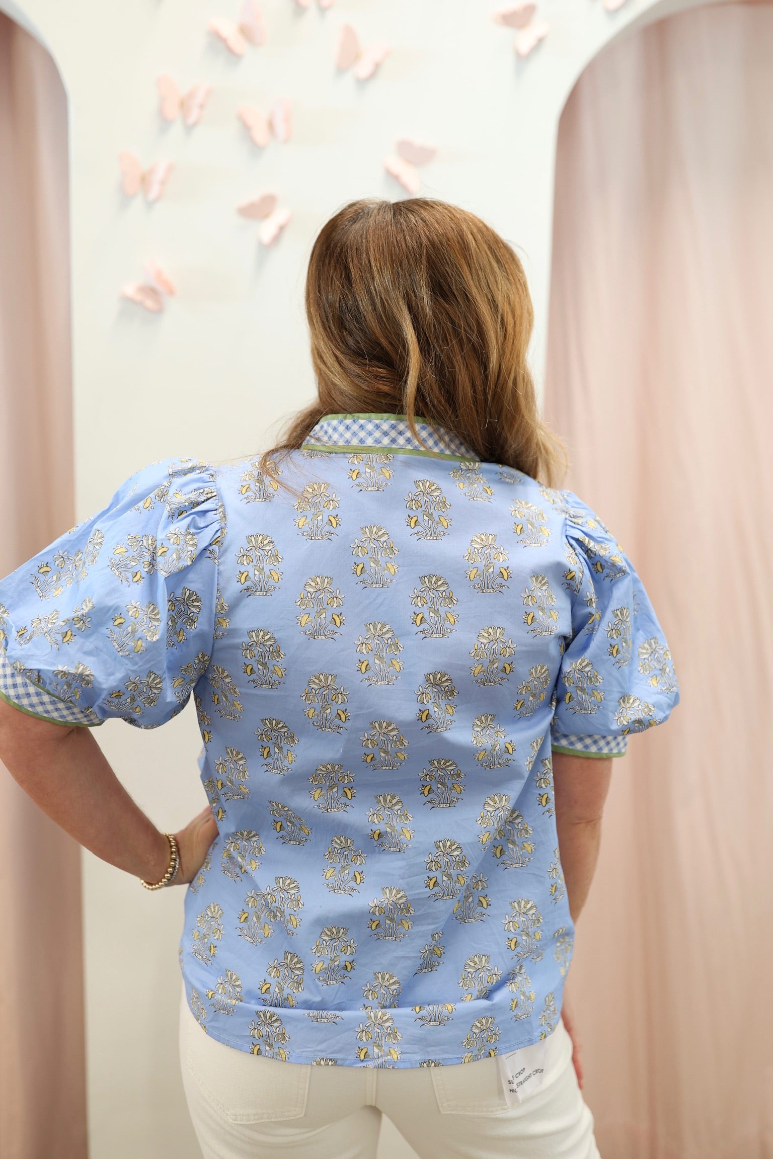 Blue Blush Bloom Top