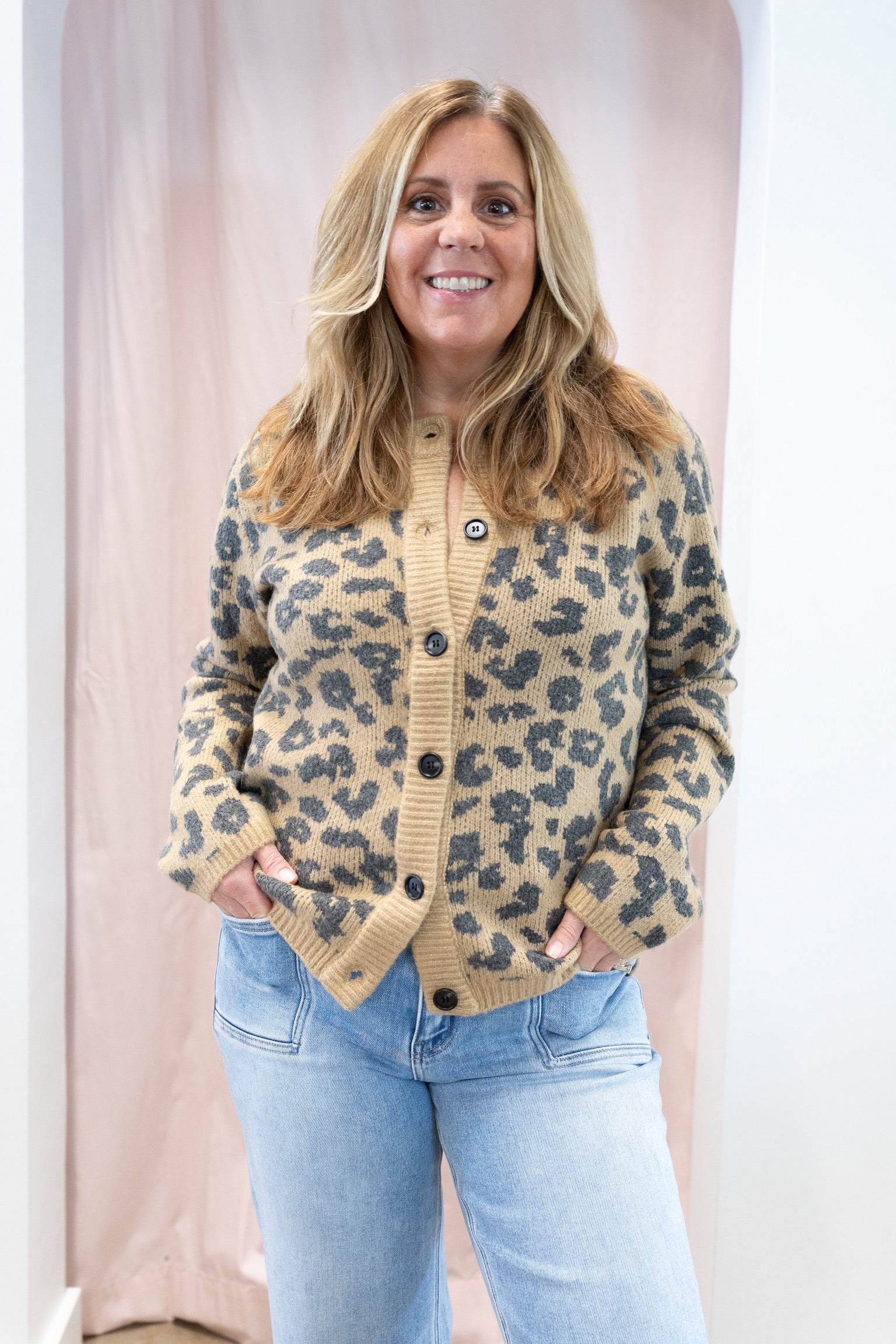 Amina Leopard Cardigan