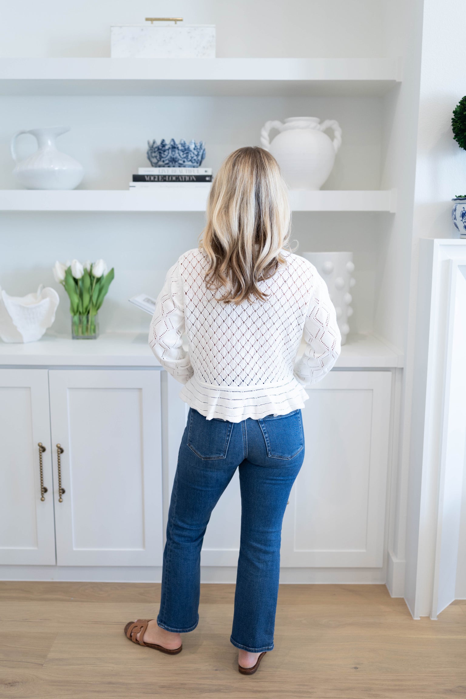 Libby Pointelle Knit Cardigan