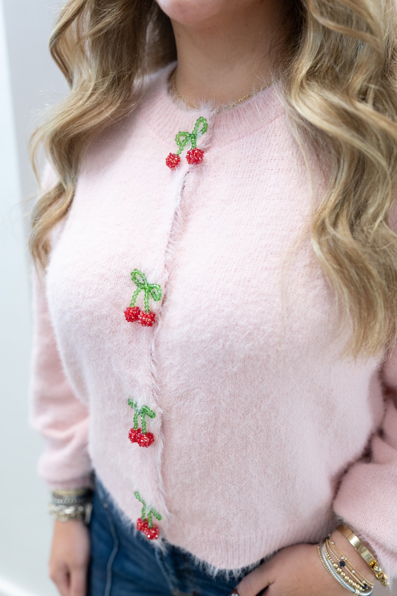 Cherry Button Cardigan