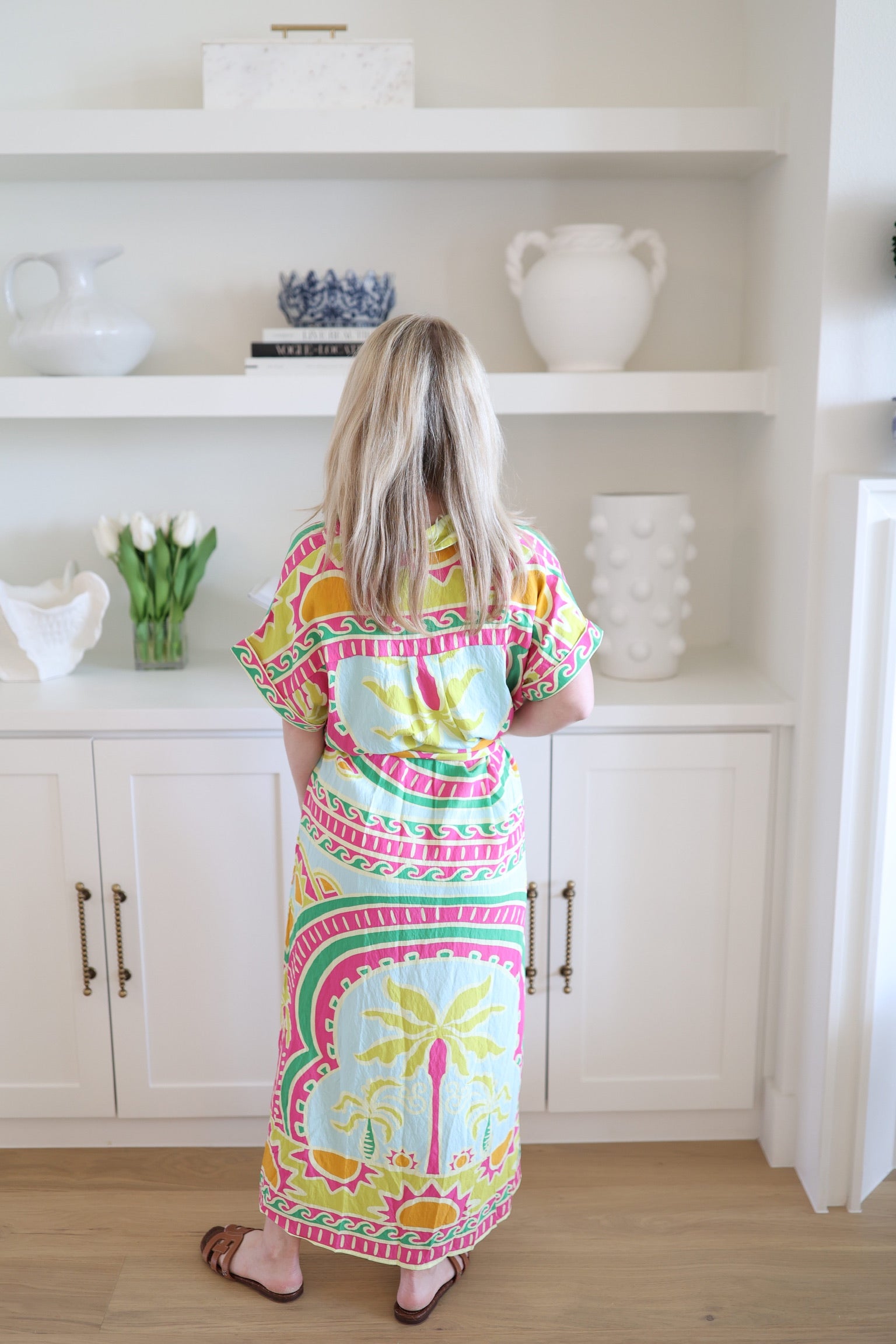 maisie midi dress Maisie Floral Patte Tiered Midi Dress WHITE-BLUE-COMBO / M by Sugarlips