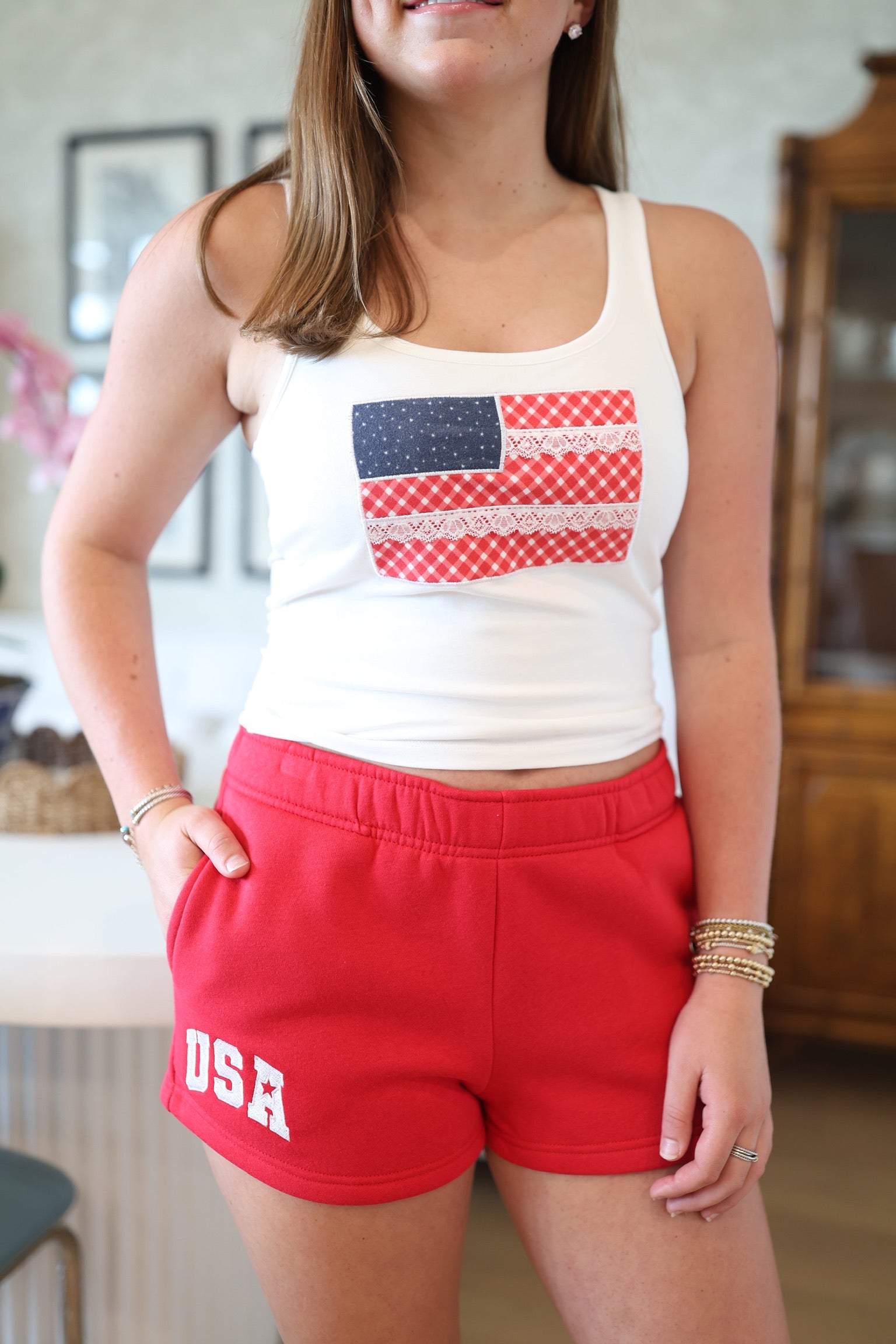 Lace Flag May Tank