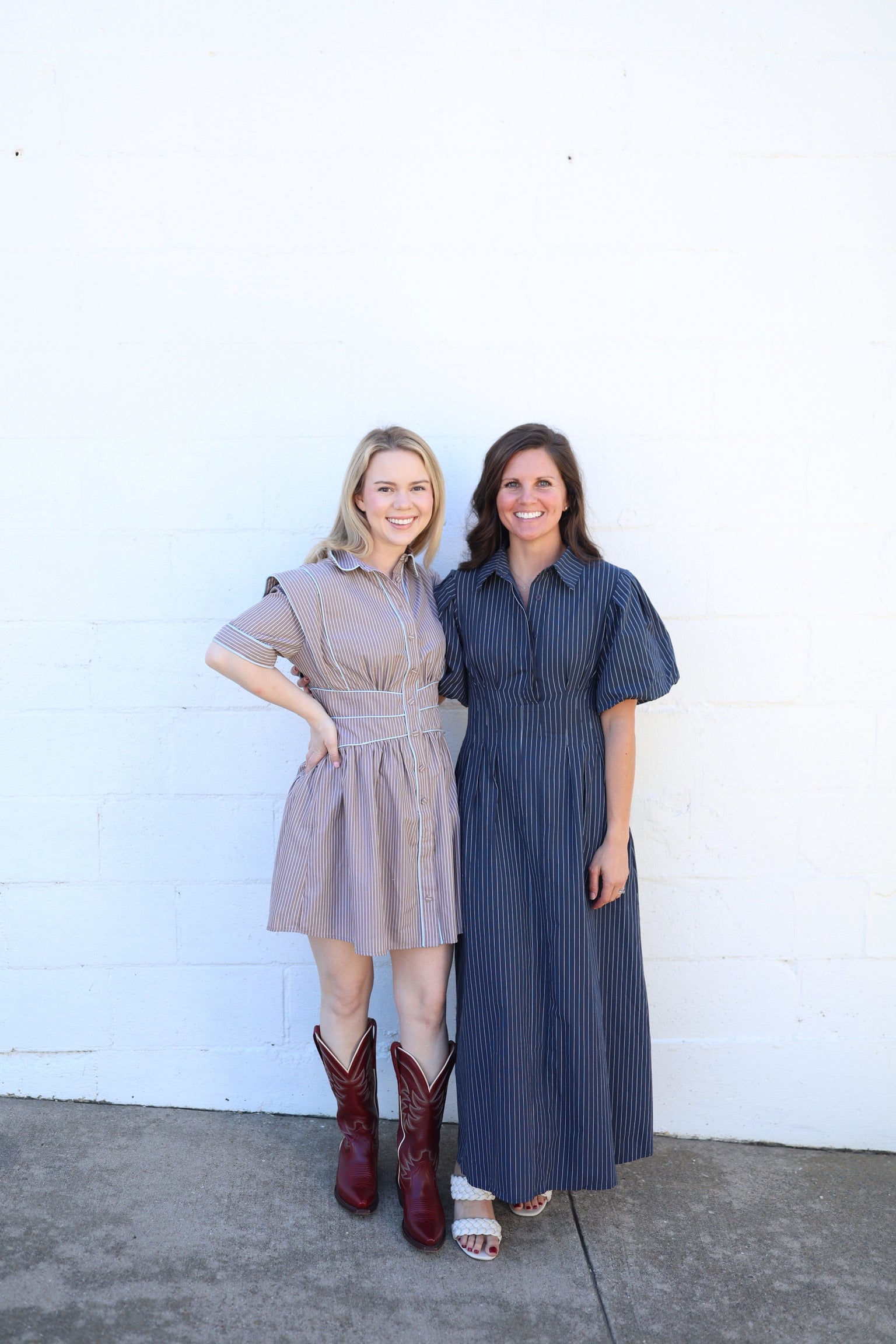 Janelle Navy Poplin Maxi Dress