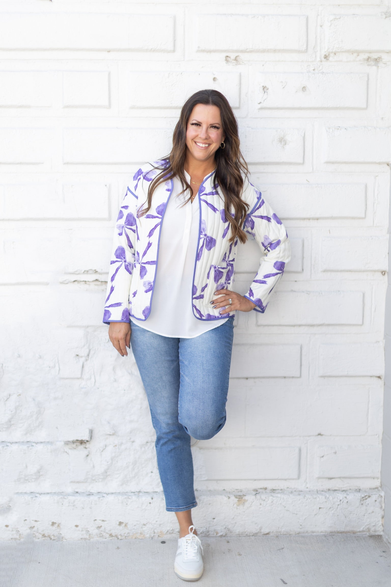 Purple Bows Quilted Jacket