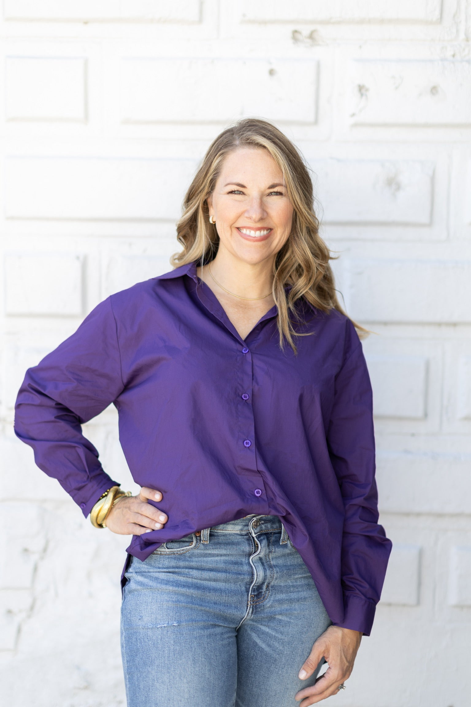 Preppy Purple Game Day Top