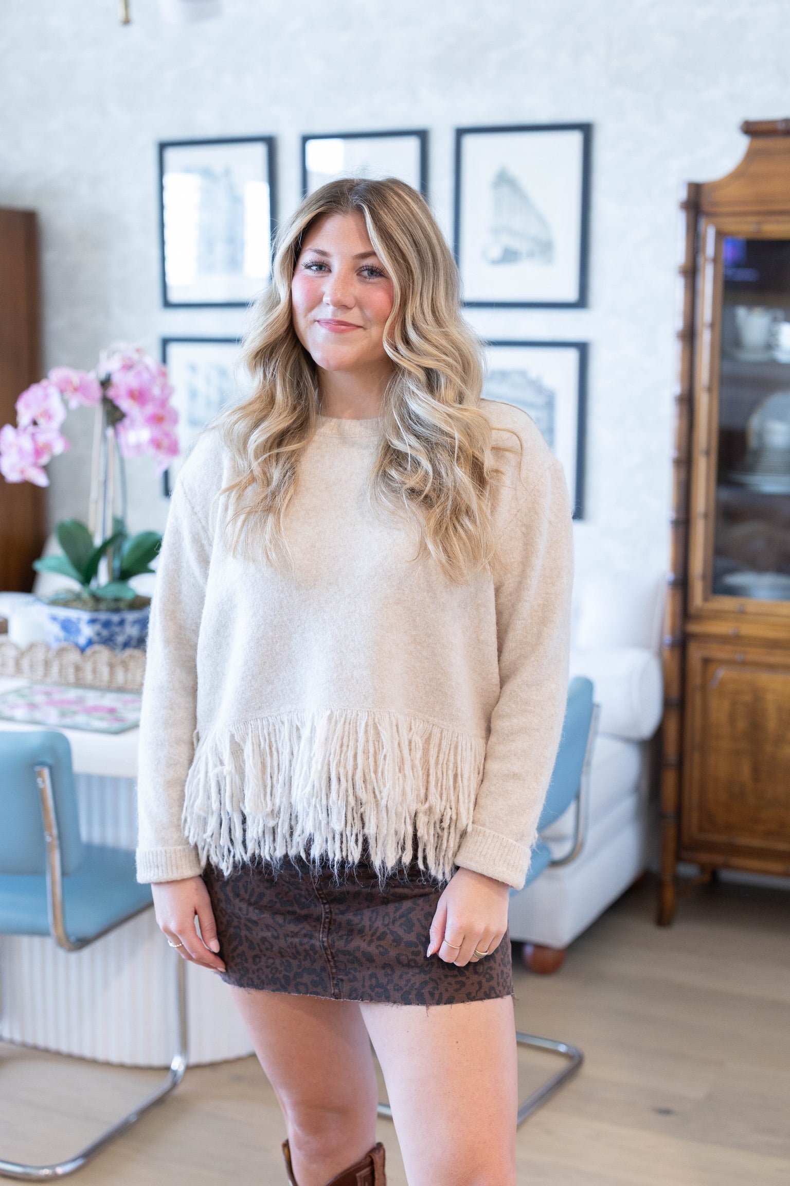 Fallon Fringe Sweater