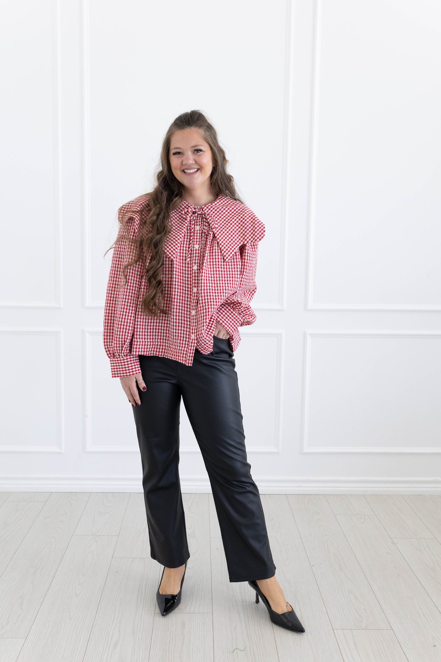 Poplin Peter Pan Collar Top