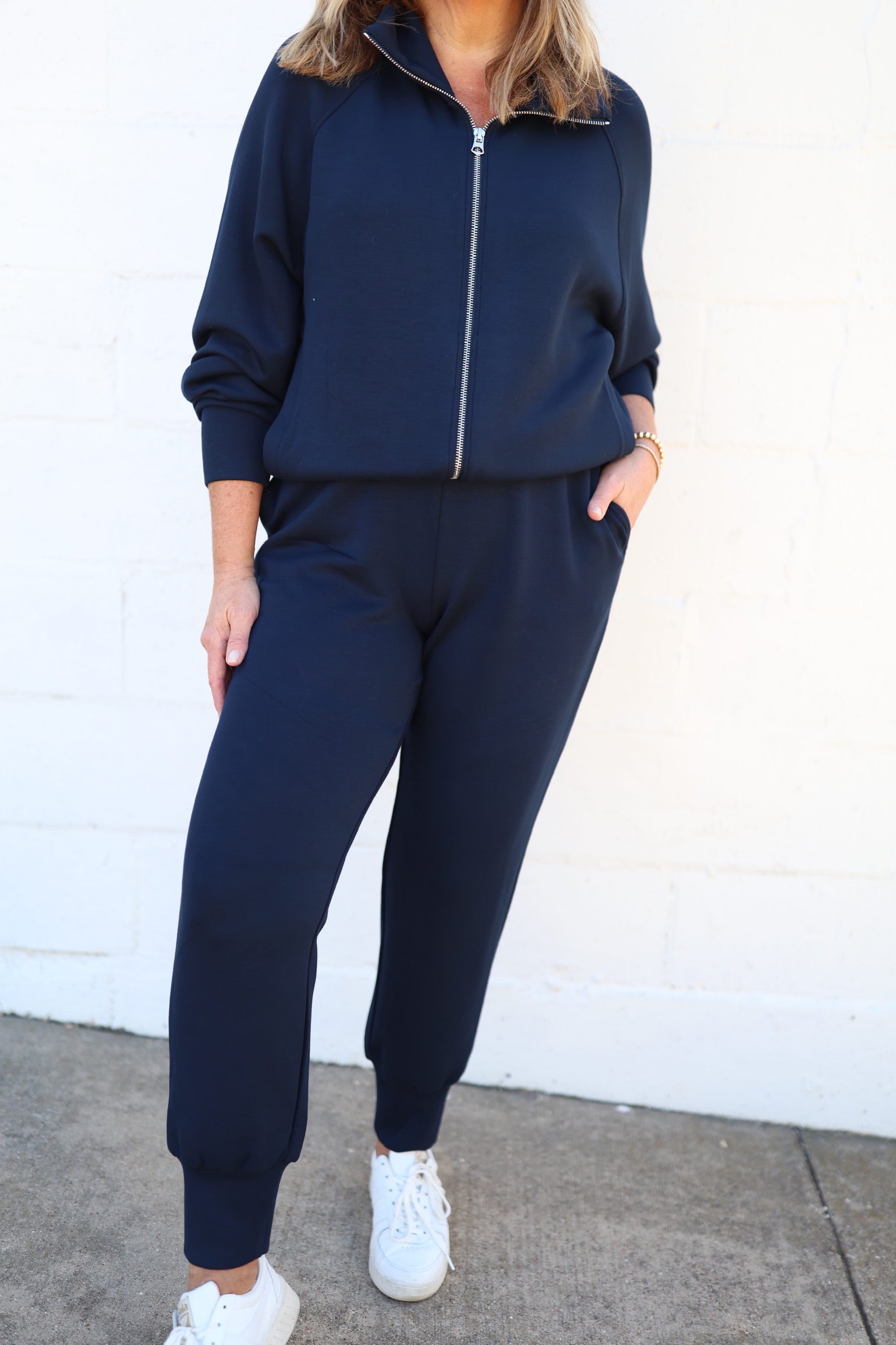 Navy Slim Cuff Jogger