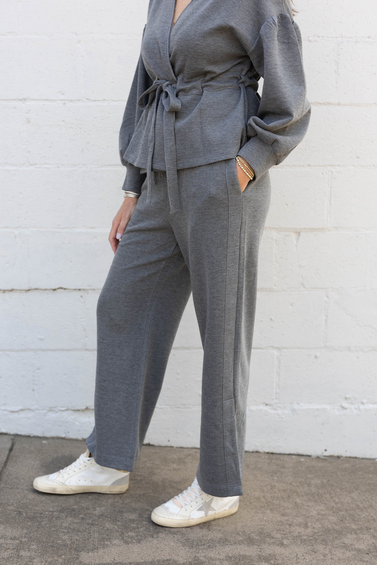 Charcoal Butter Wide Leg Pant