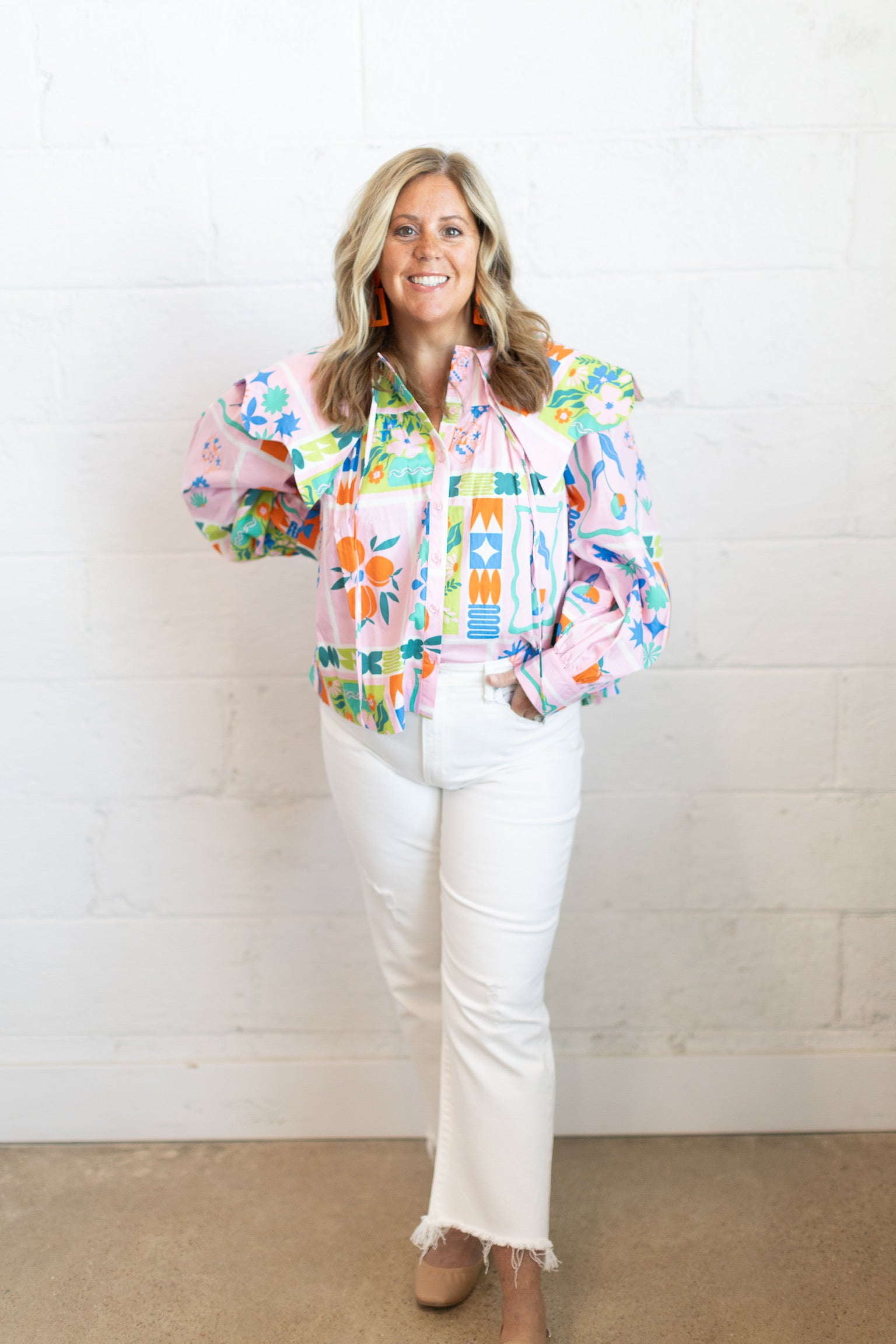 Freya Floral Collar Top