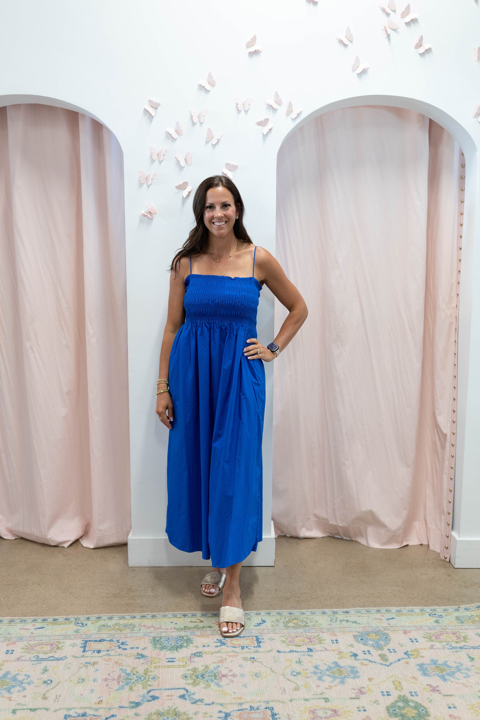 Cornelia Poplin Midi Dress
