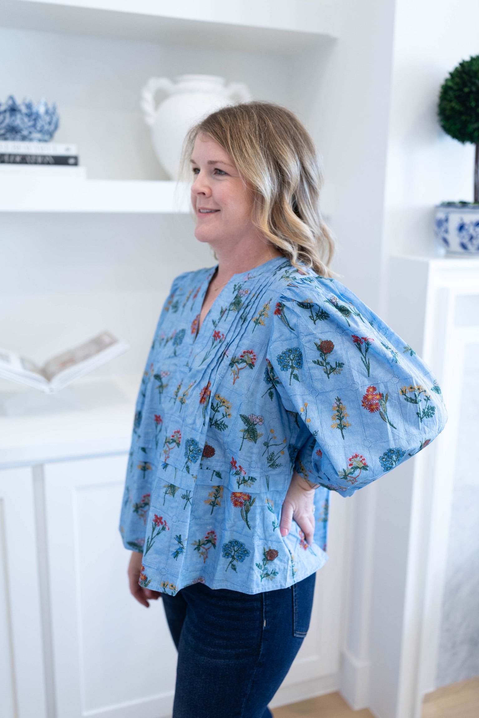 Magnolia Floral Blouse