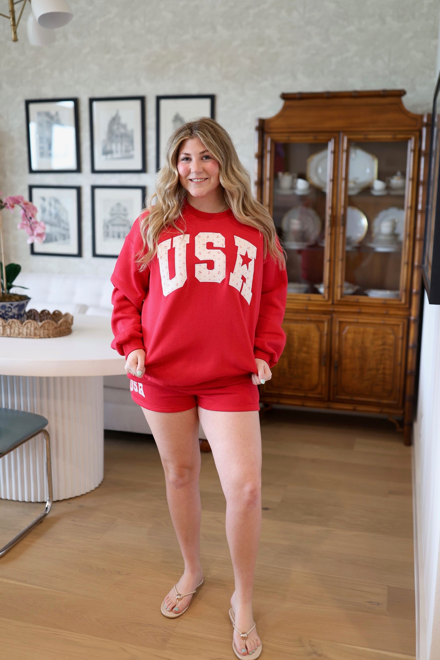 Red USA Core Shorts