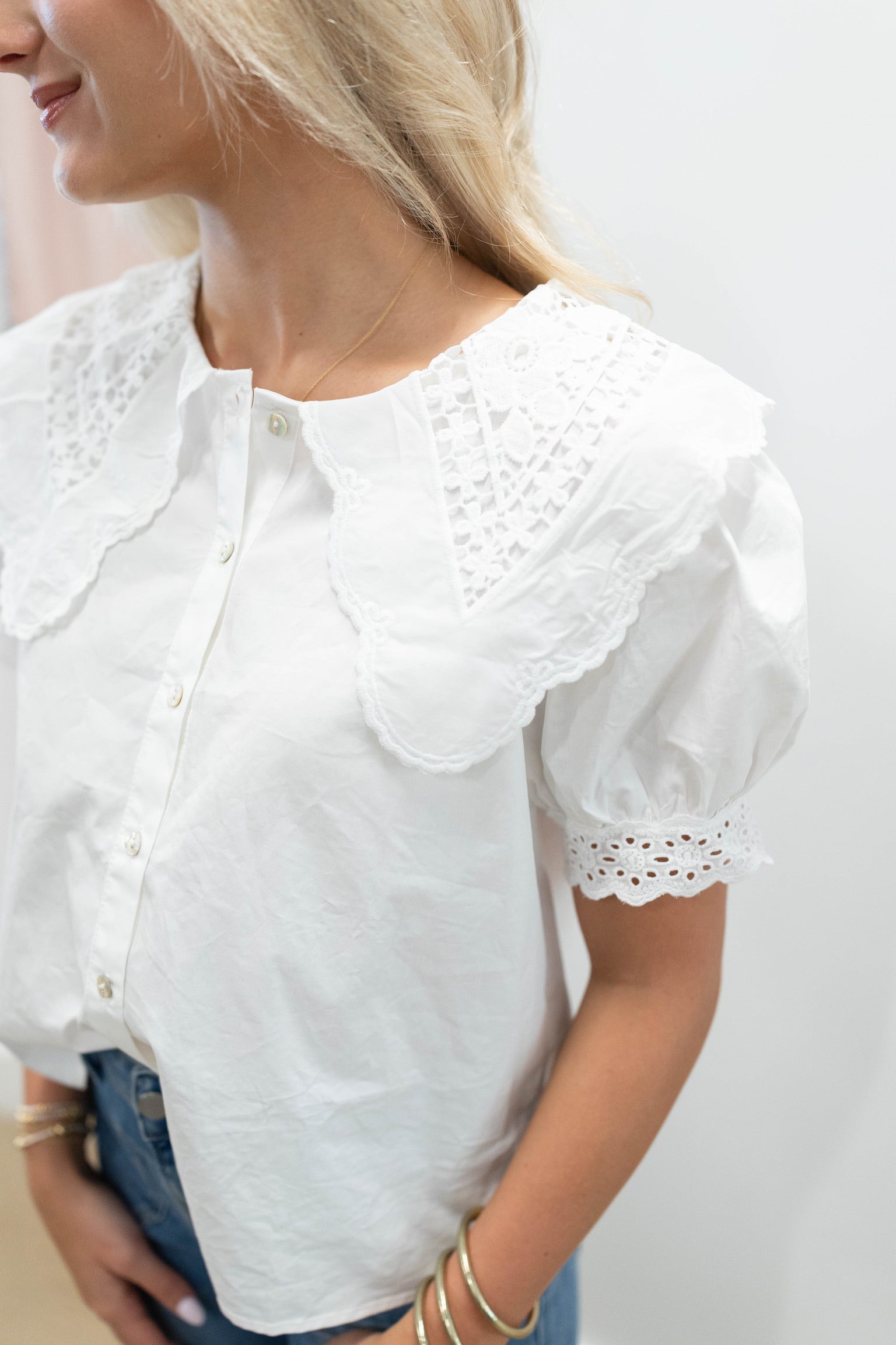 Susie Scallop Collar Top