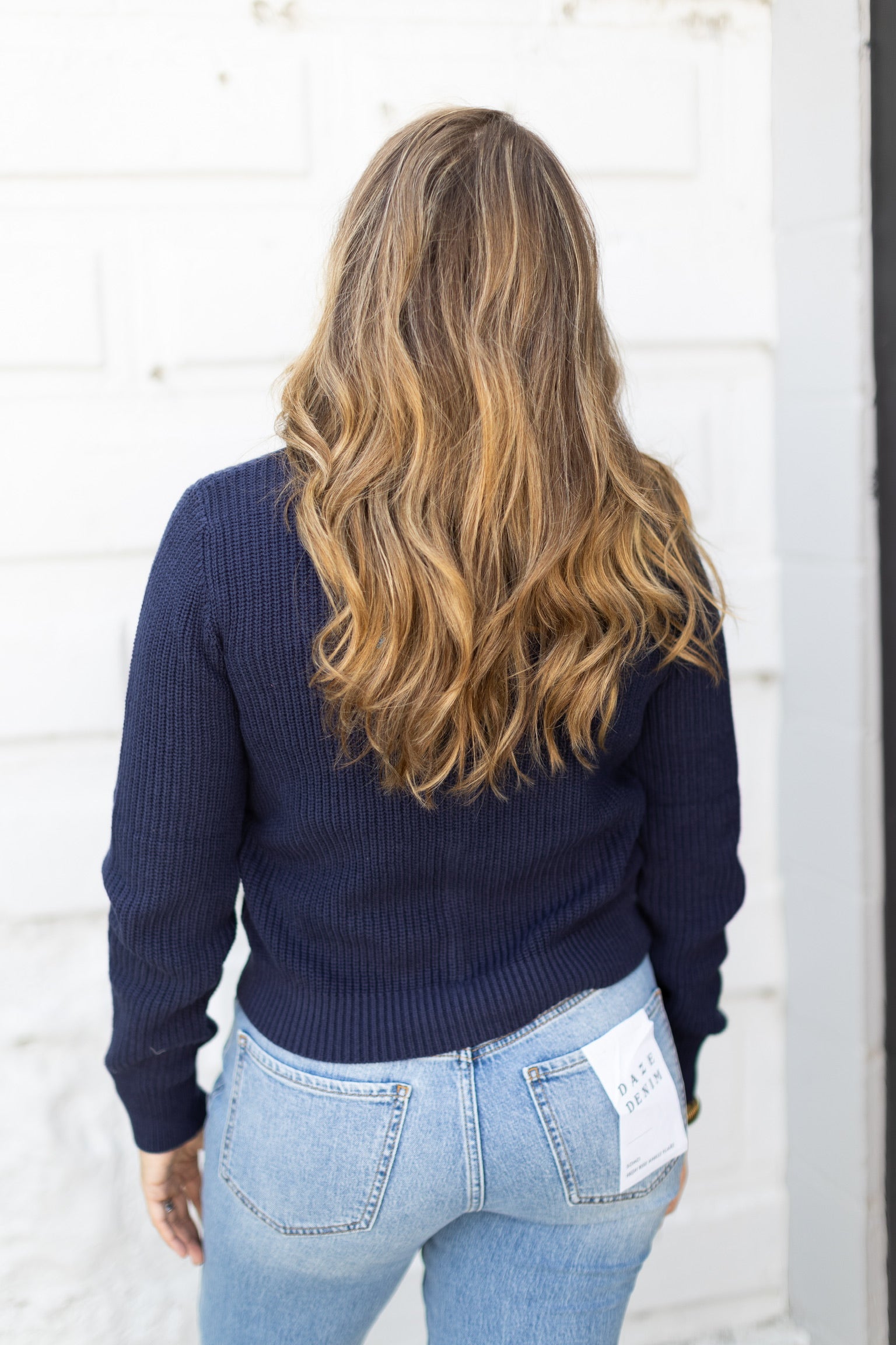 Denim Cardigan Sweater