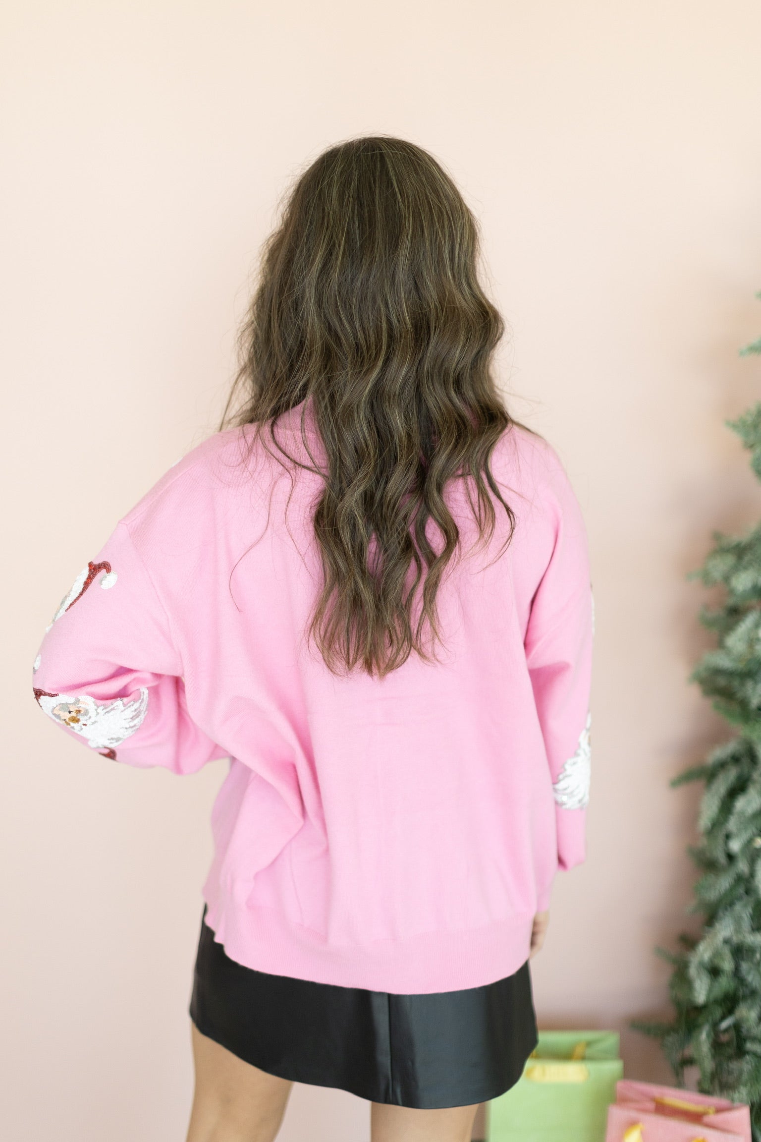 Sequin Santa Cardigan Sweater