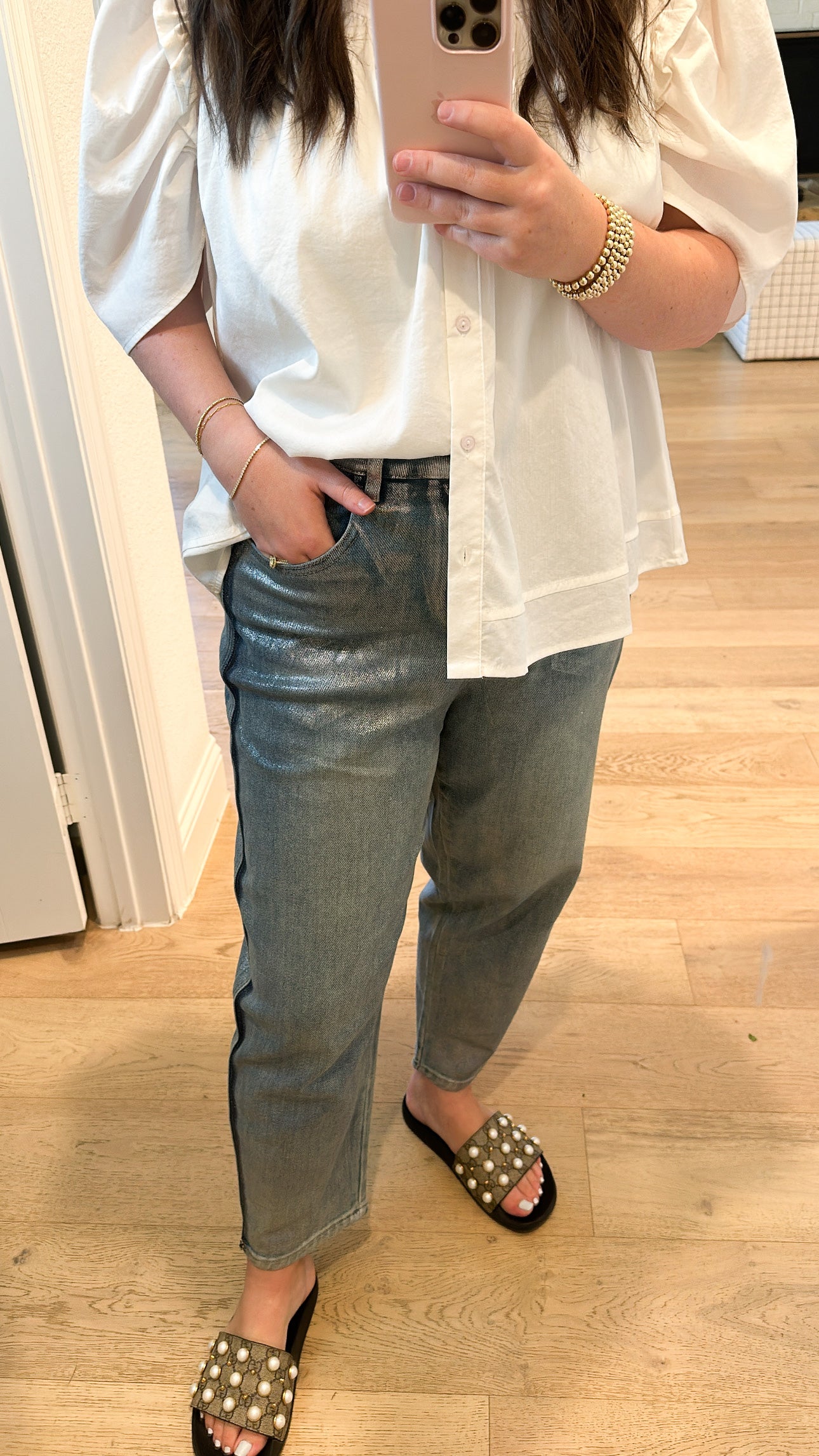 Silver Shimmer Jeans