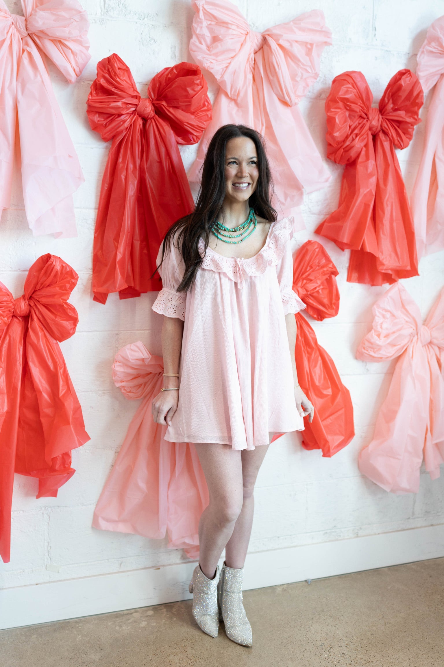 Pink Eyelet Toulouse Dress