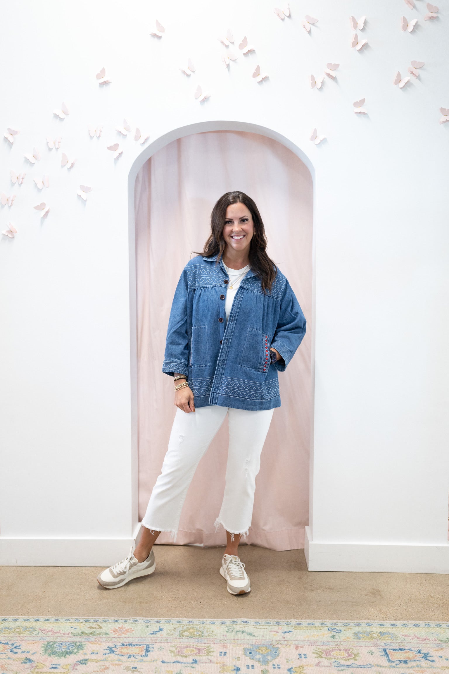 Beth Embroidered Denim Jacket