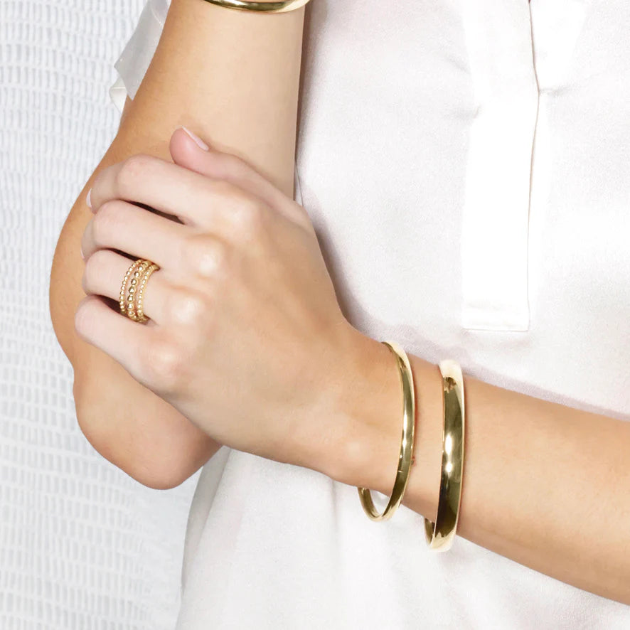 Cherish Gold Bangle Bracelet Small - BCHSMG
