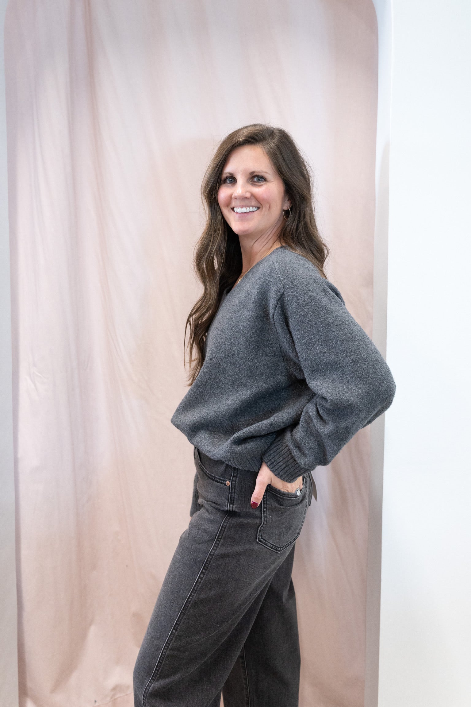 Eloise Charcoal Sweater