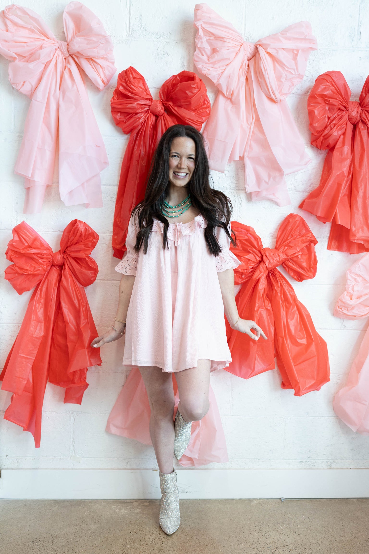 Pink Eyelet Toulouse Dress