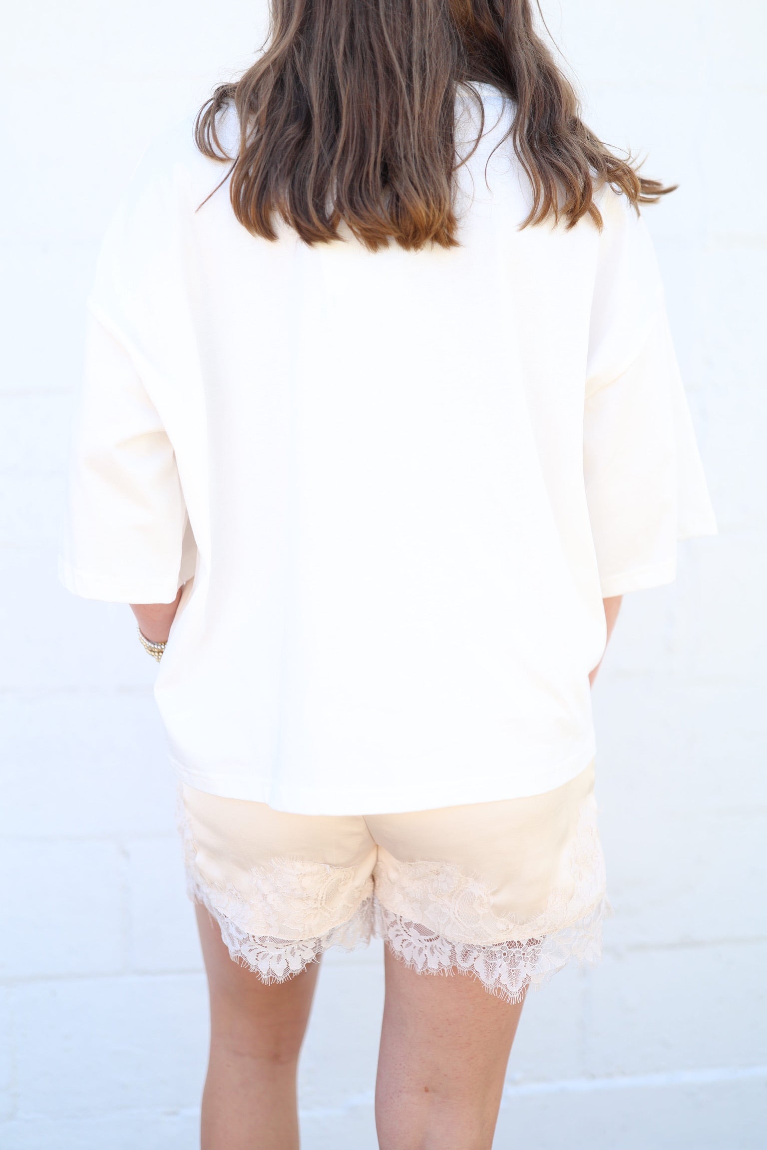 Natural Cream Lace Shorts