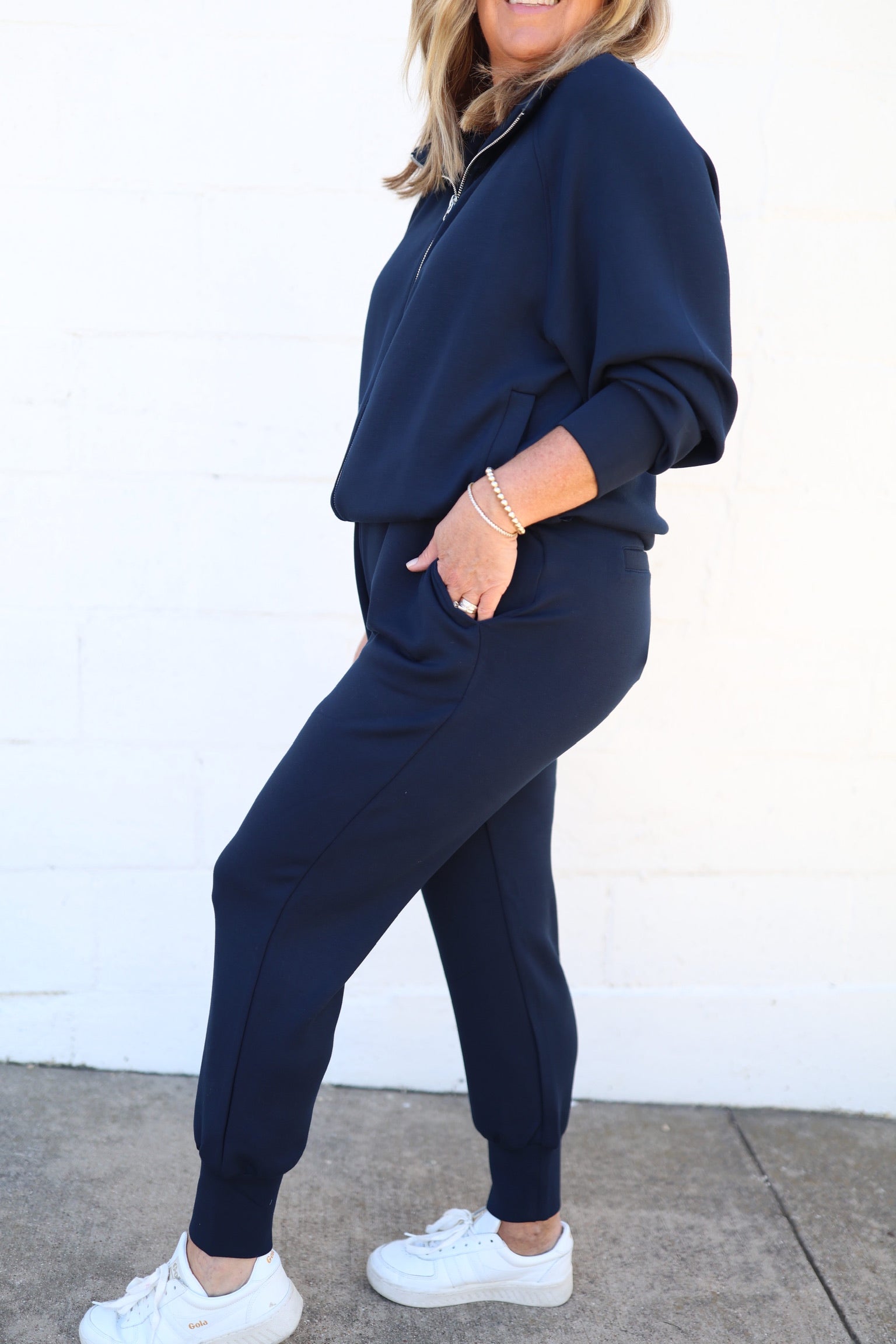 Navy Slim Cuff Jogger