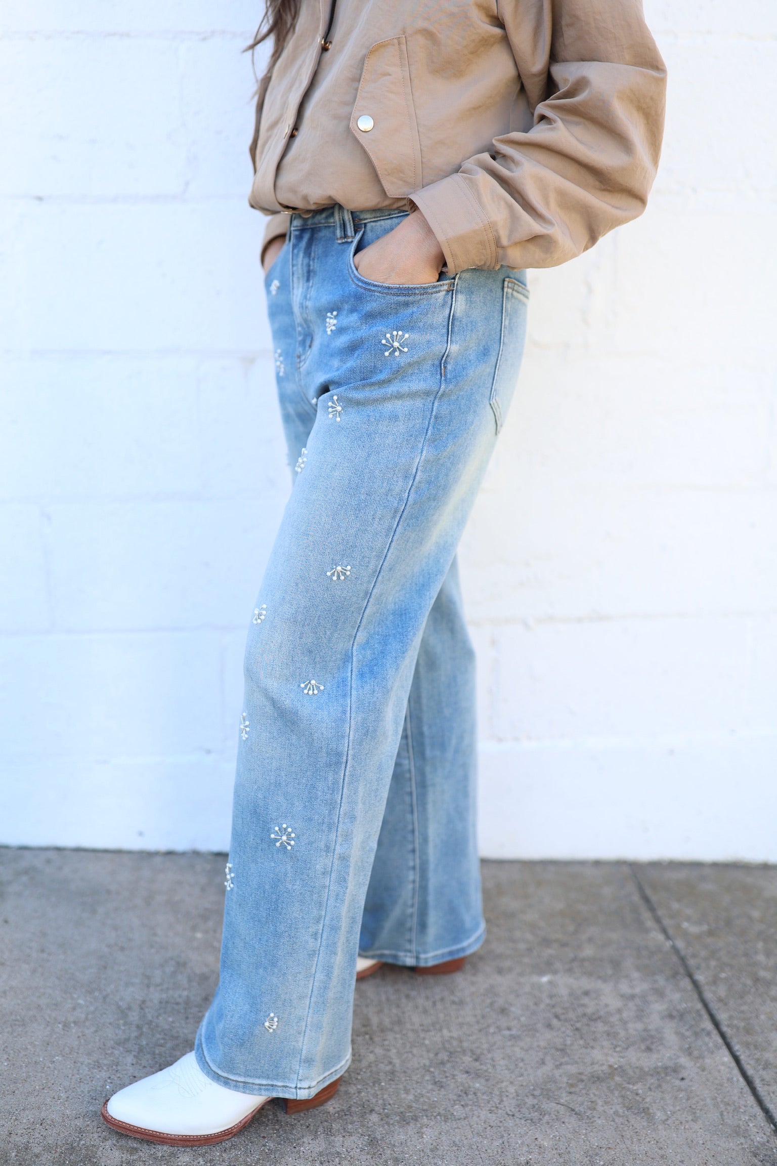 Denim Pearl Novelty Jean