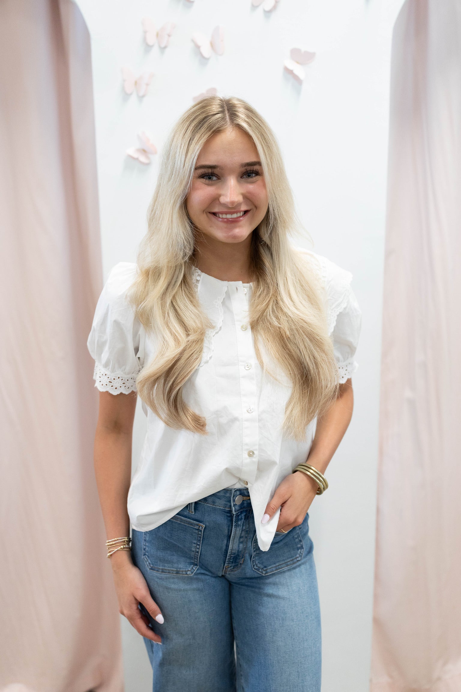 Susie Scallop Collar Top