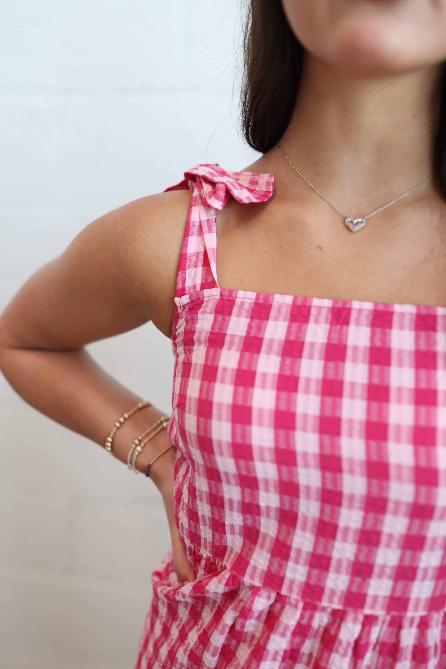 Pink Gingham Dress