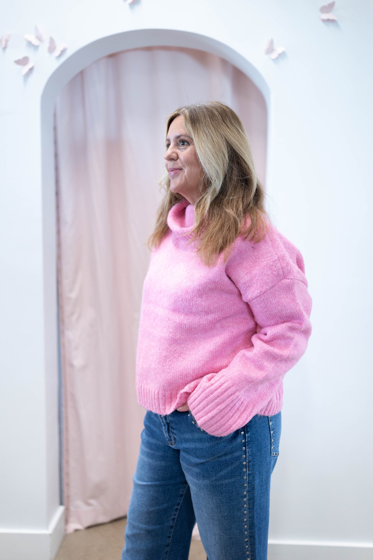 Evangeline Pink Sweater