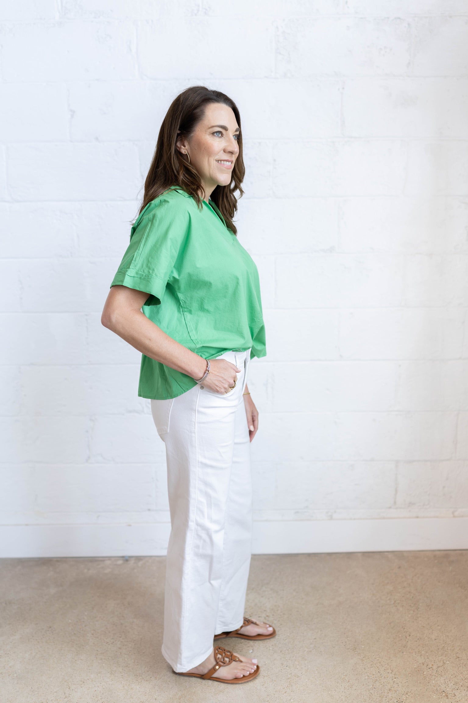Green Collar Blouse