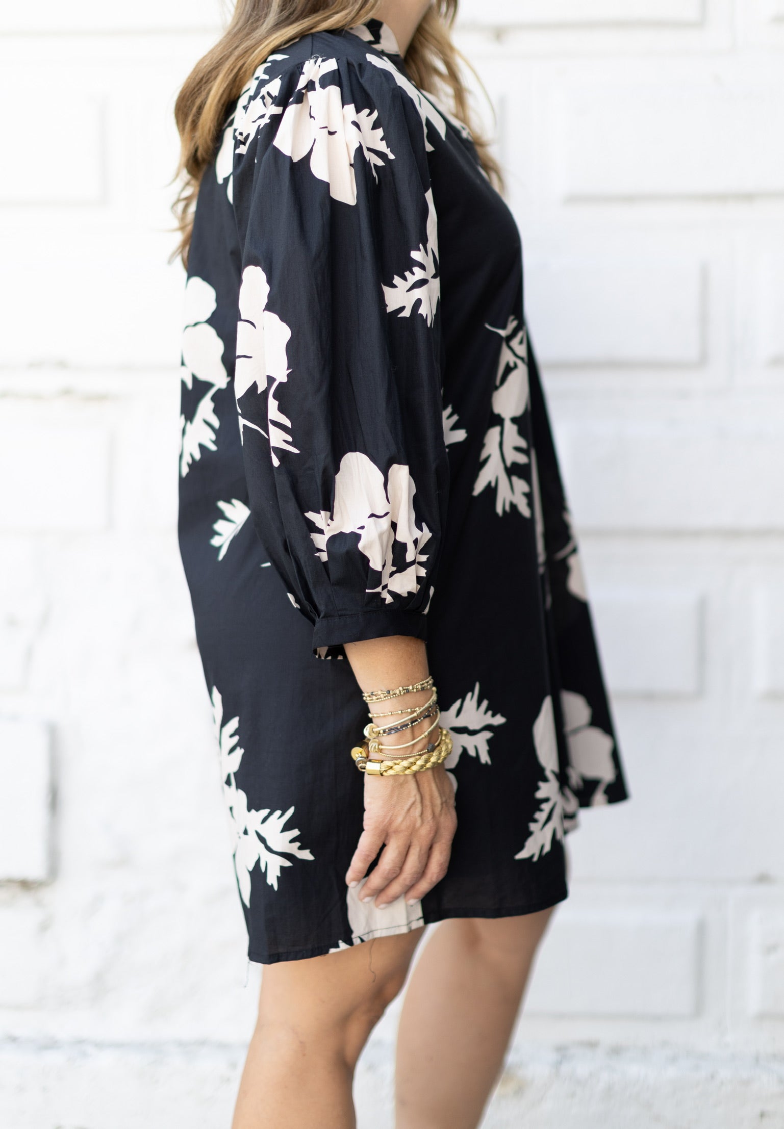 Floral V Neck Dress