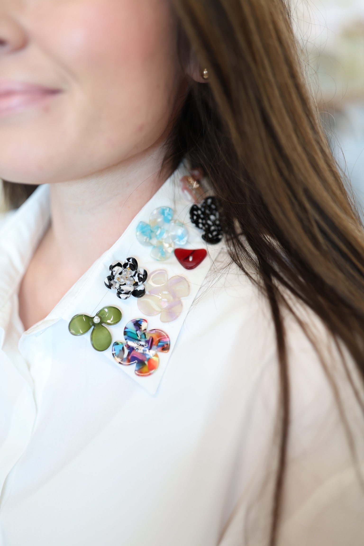 Flower Power Poplin Top