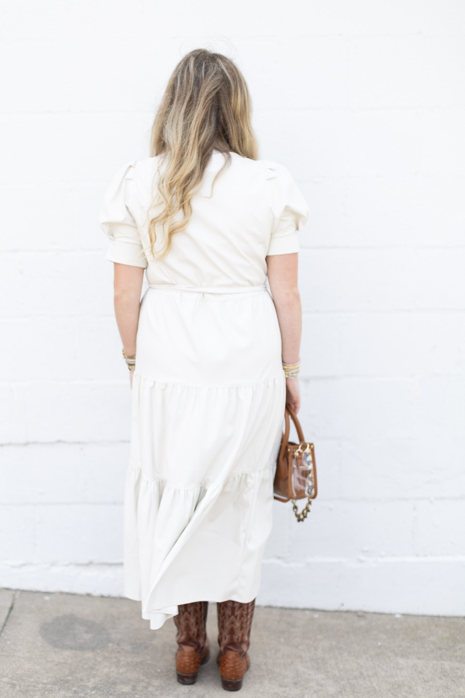 Maren Leather Midi Dress