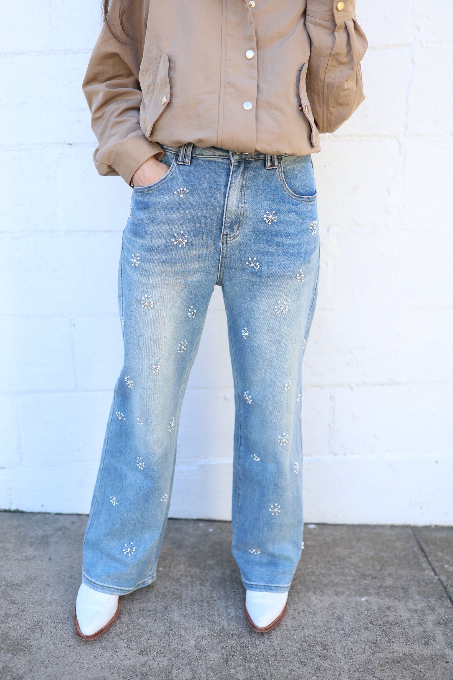 Denim Pearl Novelty Jean