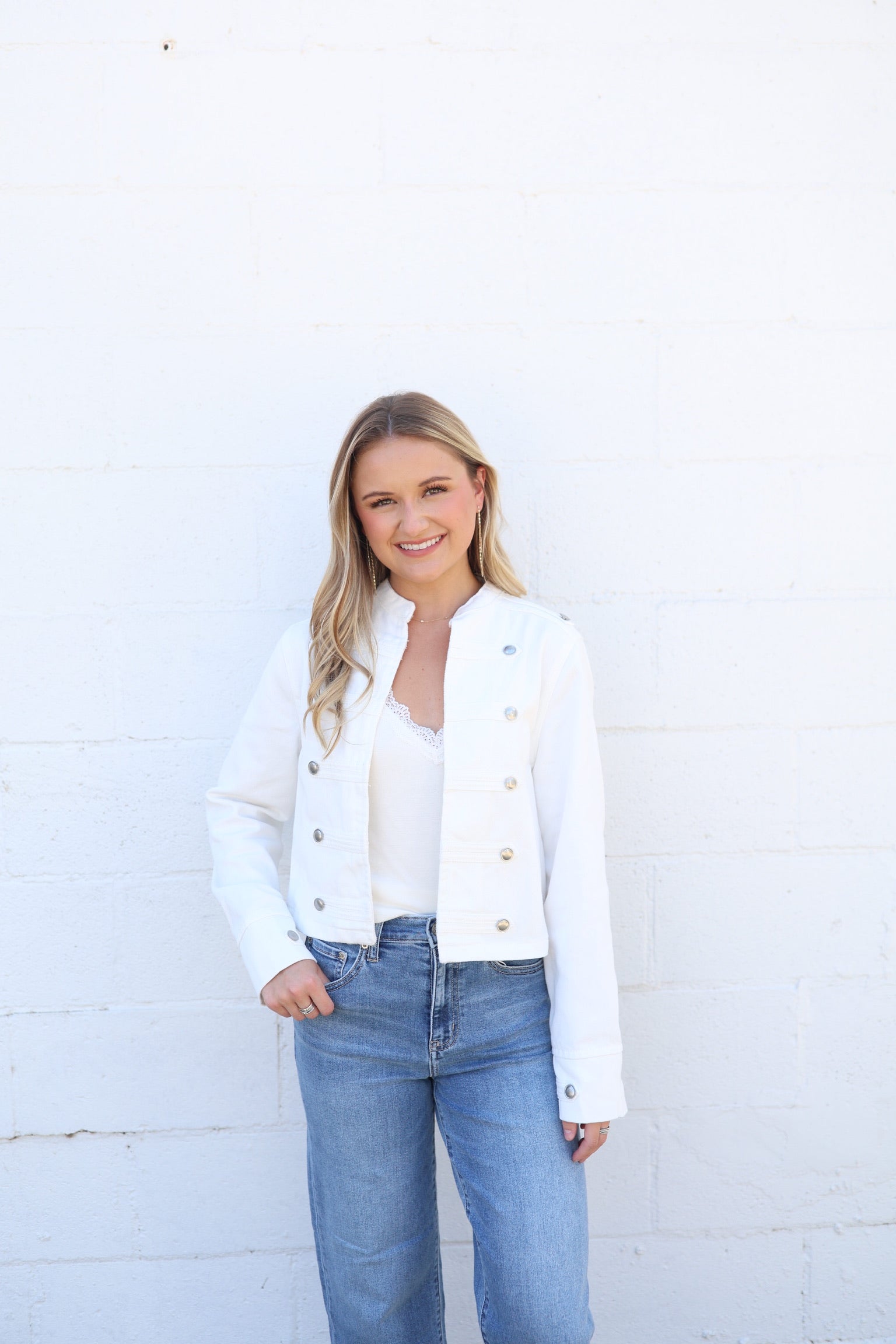 Taylor White Denim Jacket