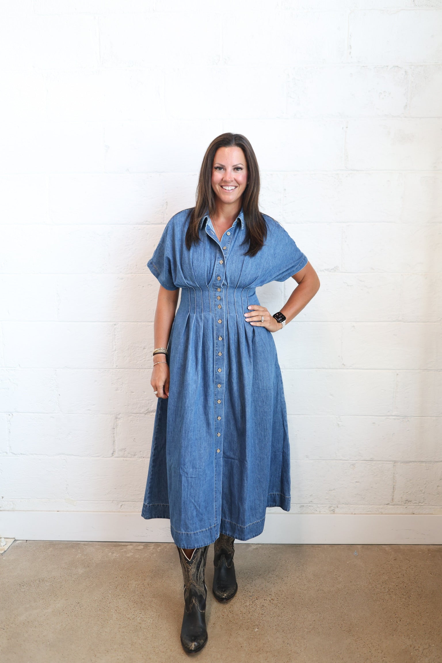 Harlow Denim Maxi Dress
