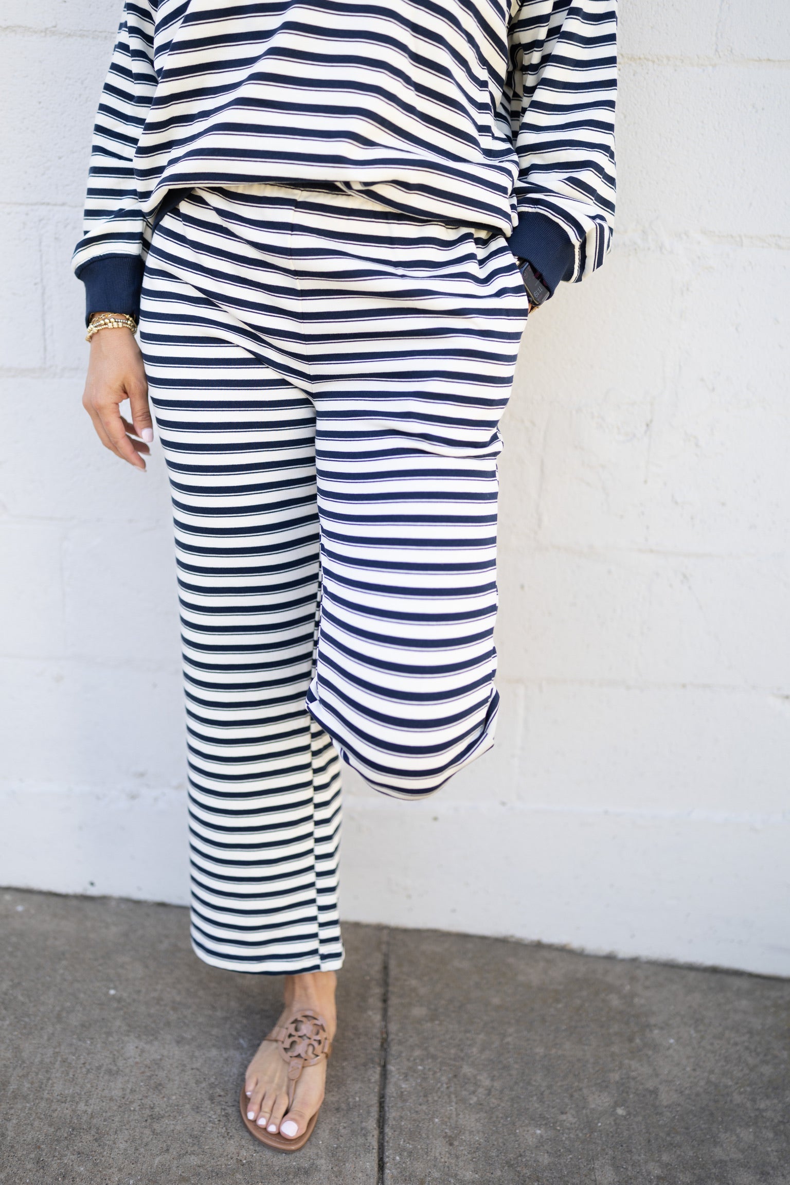 Navy Stripe Pants