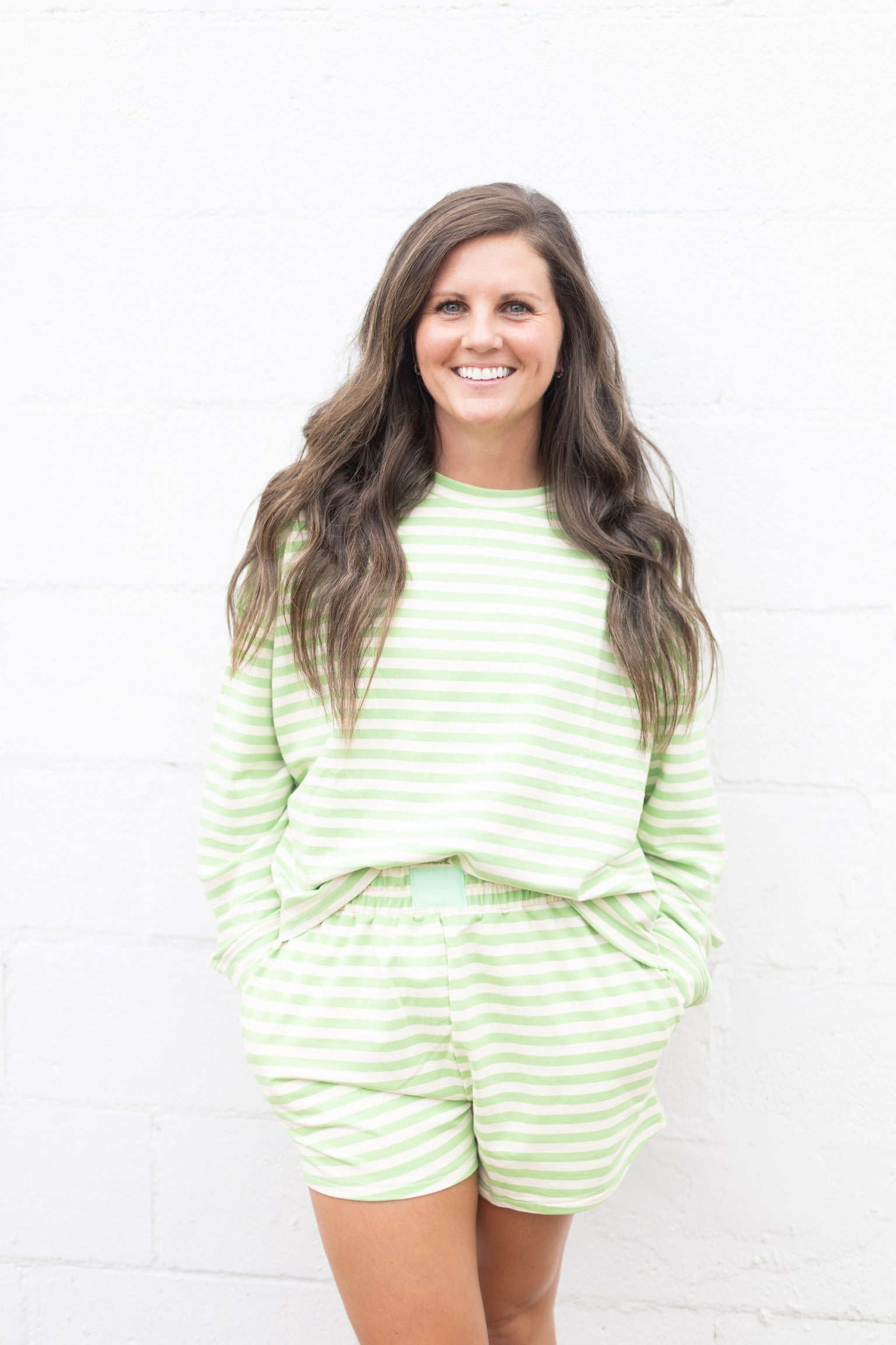 Honeydew Stripe Shorts