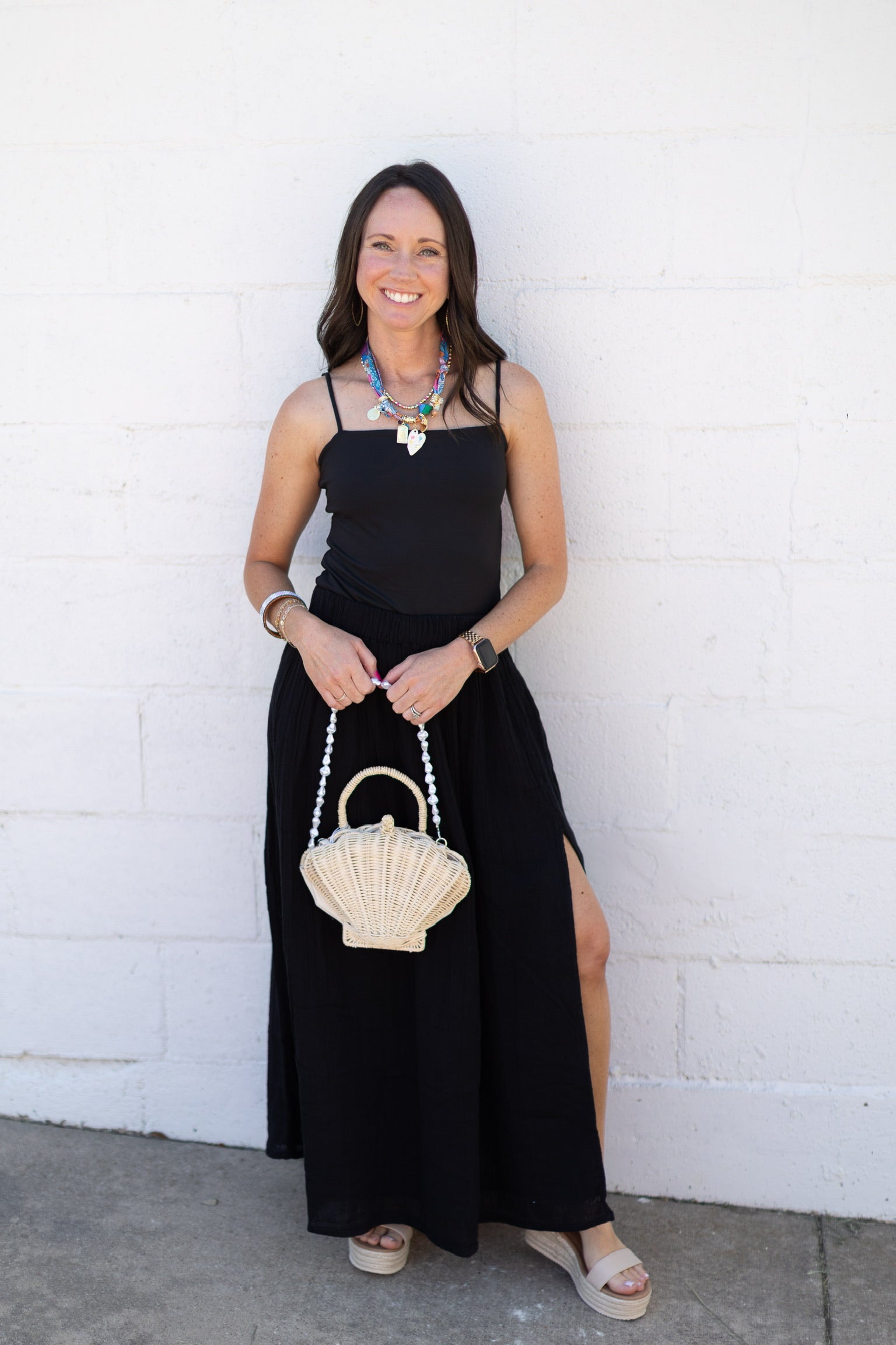 Black Reina Airy Skirt