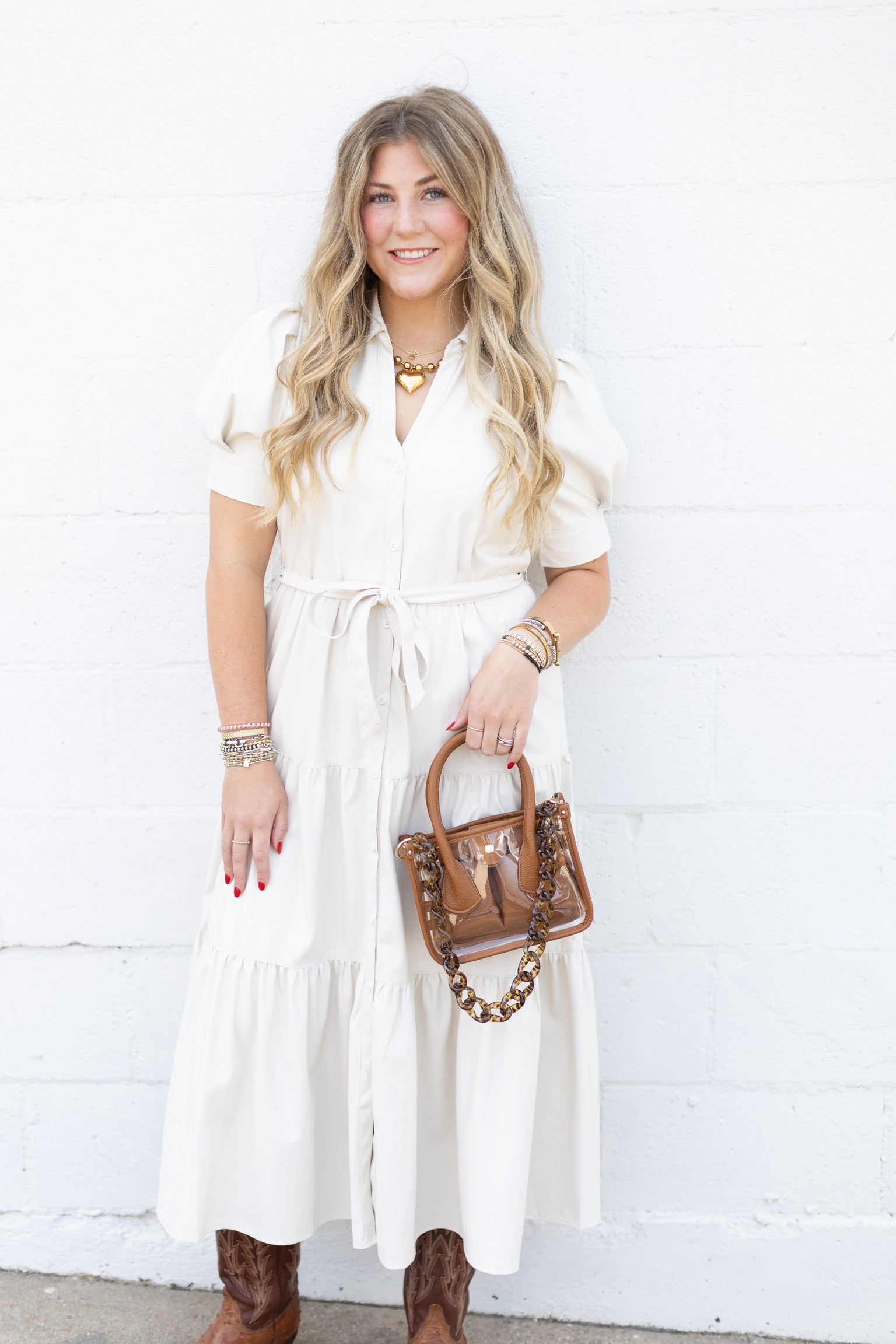 Maren Leather Midi Dress